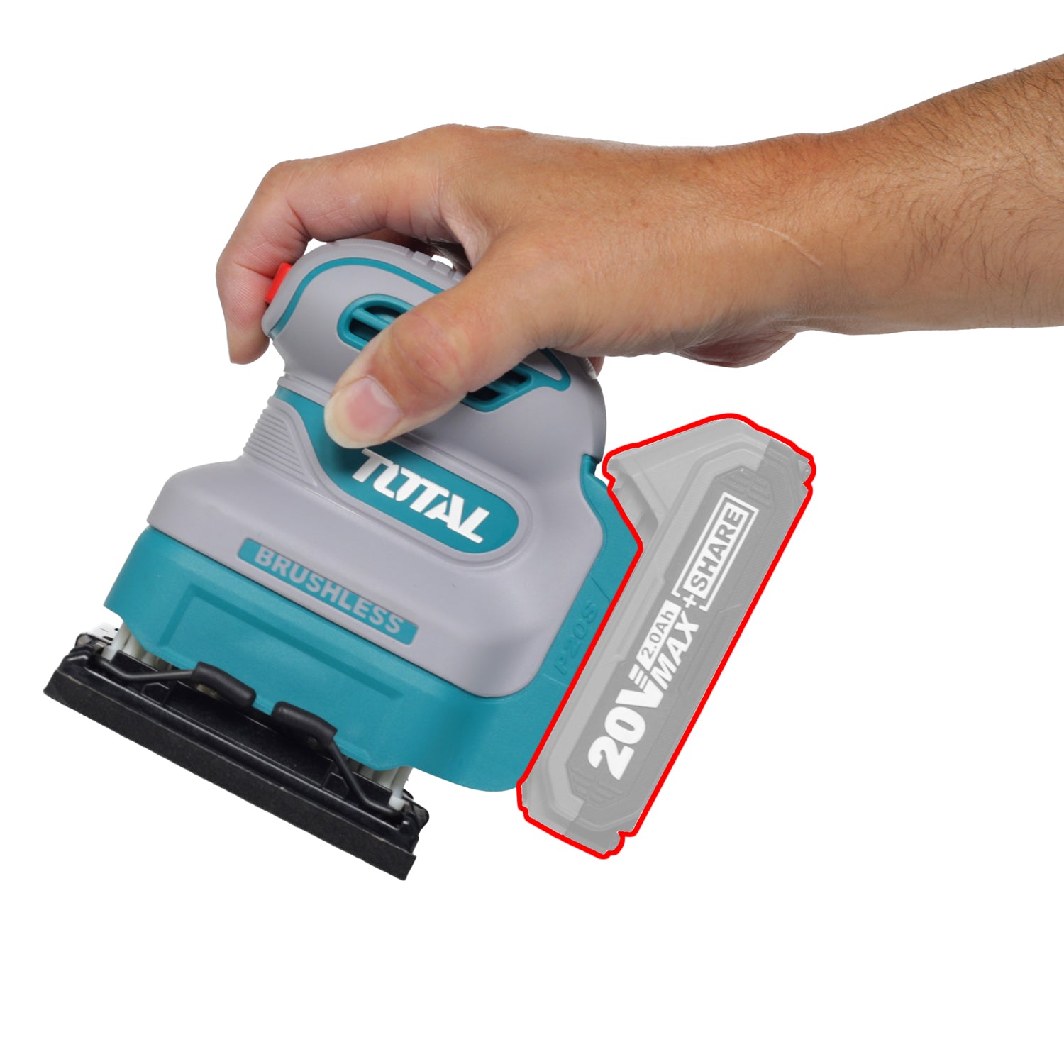 Total Li-Ion 20V Sheet Sander (Battery Not Included) - TSHSLI2024