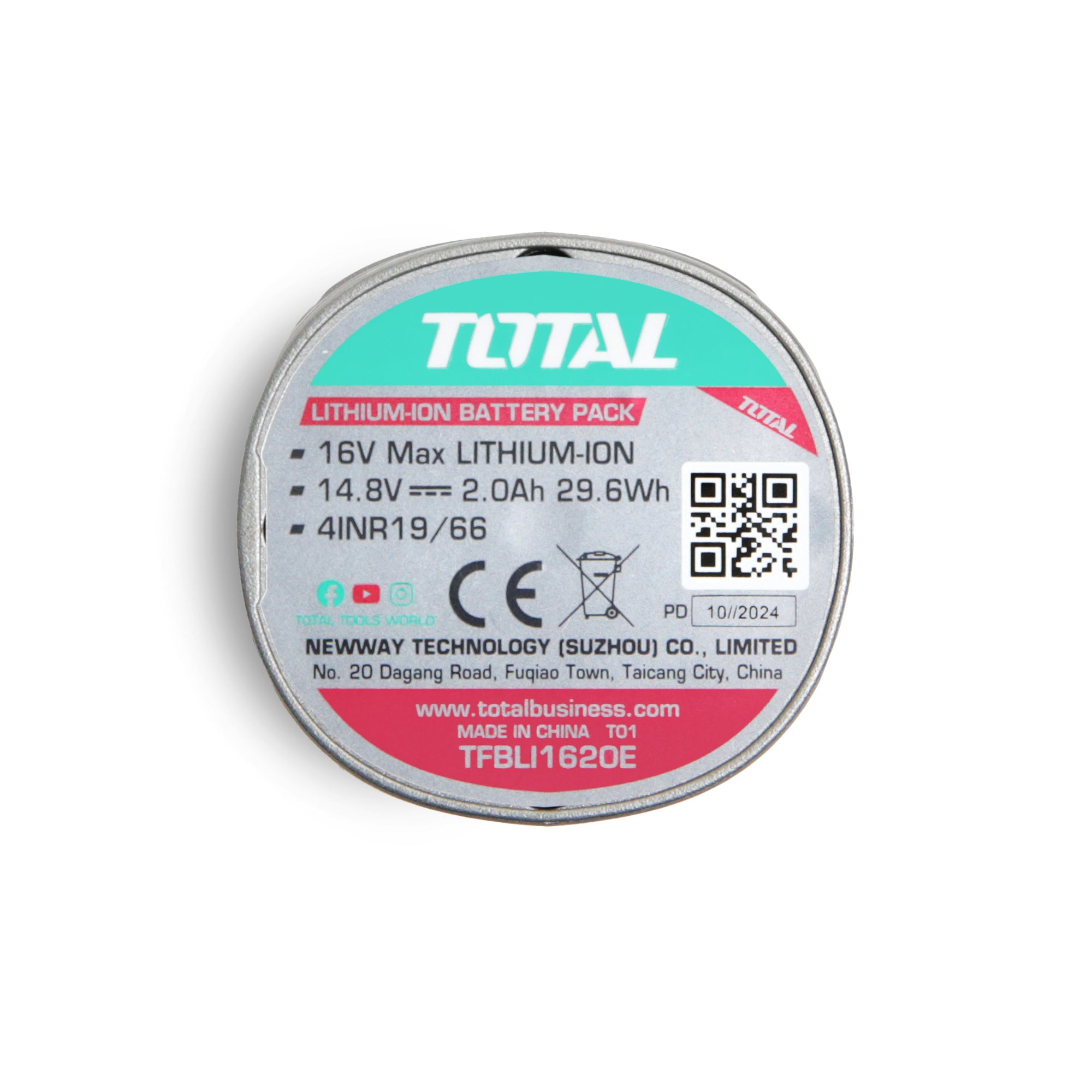 Total Li-Ion 16V Compact Brushless Cordless Impact Driver (with 2 x Batteries & Charger) - TIRLI16178E