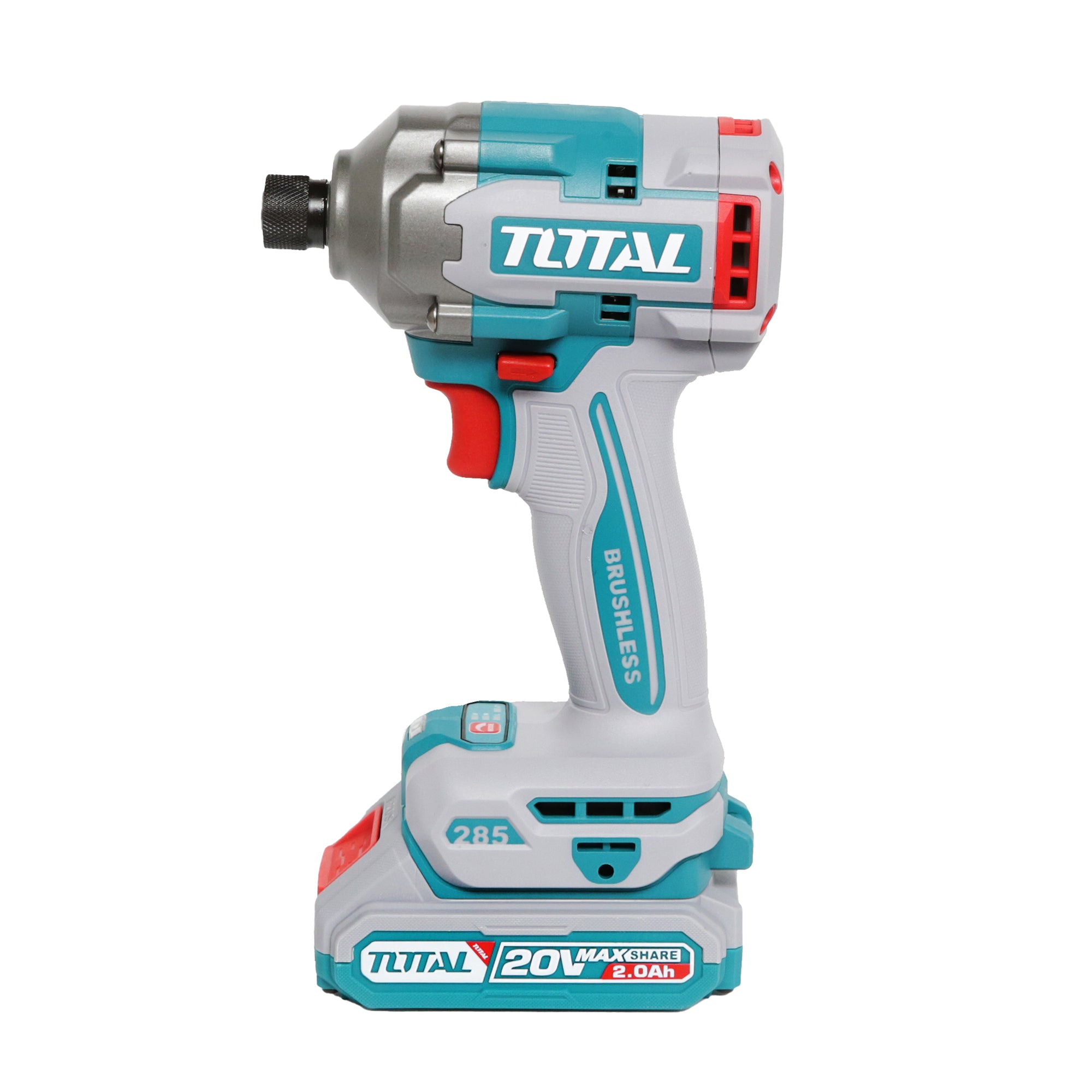 Total Li-Ion 20V Cordless 2pc Combo Kit (with 2 x Batteries & Charger) - TCKLI20272E