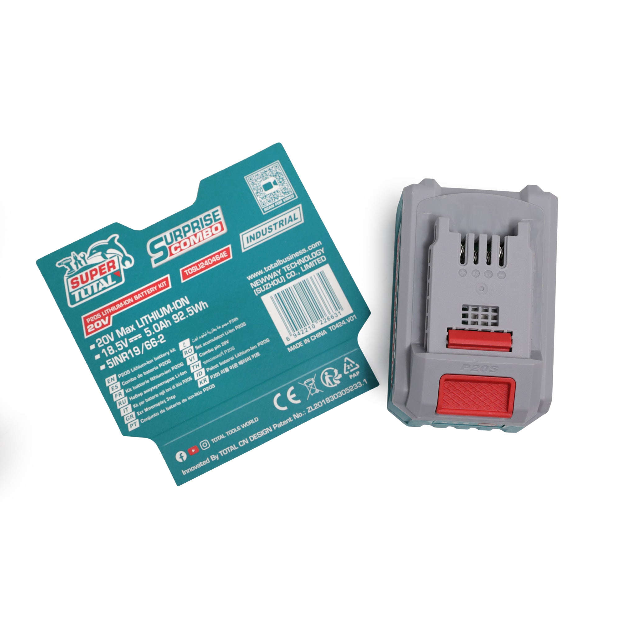 Total Li-Ion 20V 5.0Ah Battery Pack (Pack of 2) - TOSLI240464E