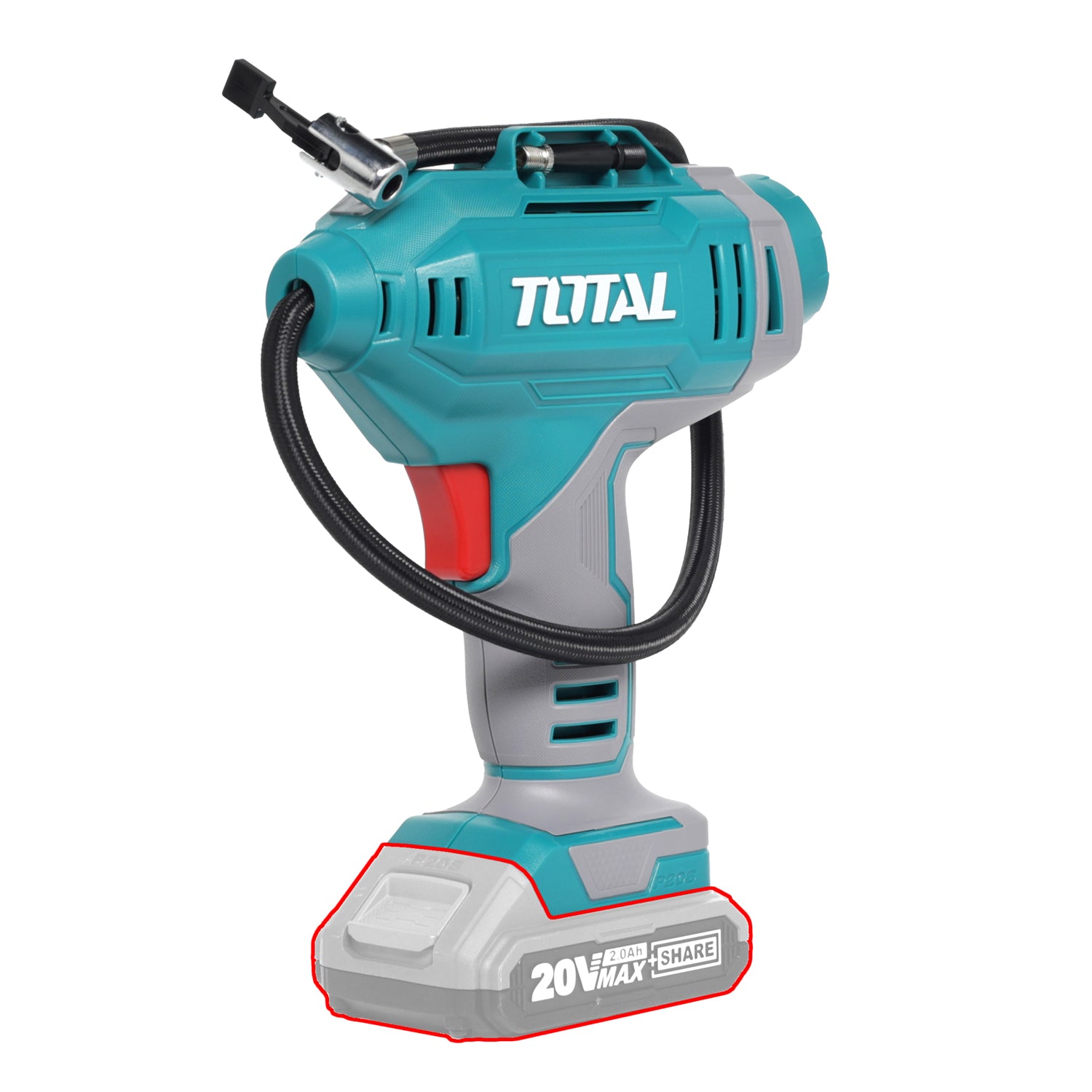 Total Li-Ion 20V Cordless Auto Air Compressor 150PSI (Battery not included) - TACLI2018E