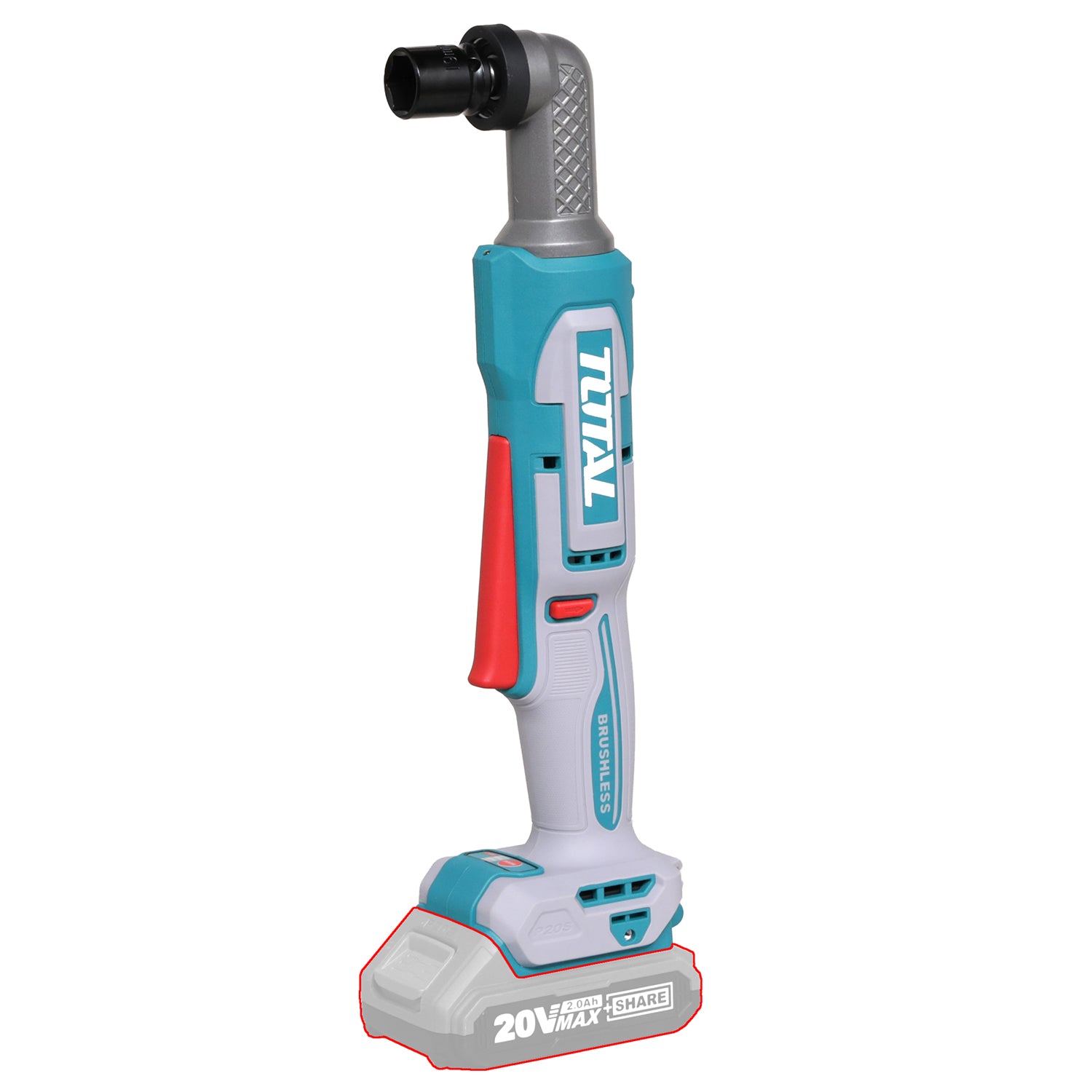 Total Li-Ion 20V Cordless Angle Impact Wrench (Battery Not Included) - TAIWLI2081