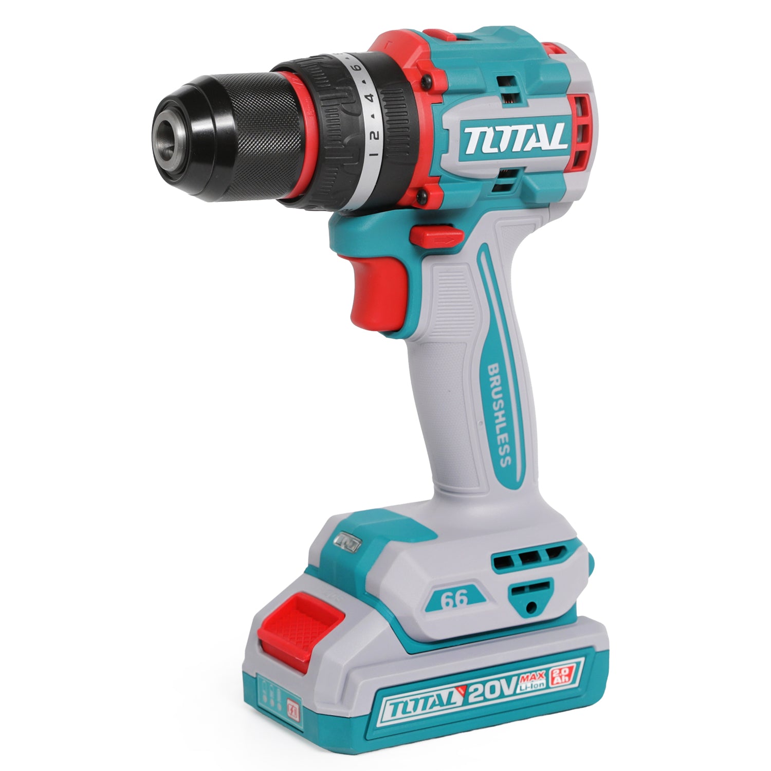 Total Li-Ion 20V Compact Brushless Impact Drill (with 2 x Batteries & Charger) - TIDLI20668E