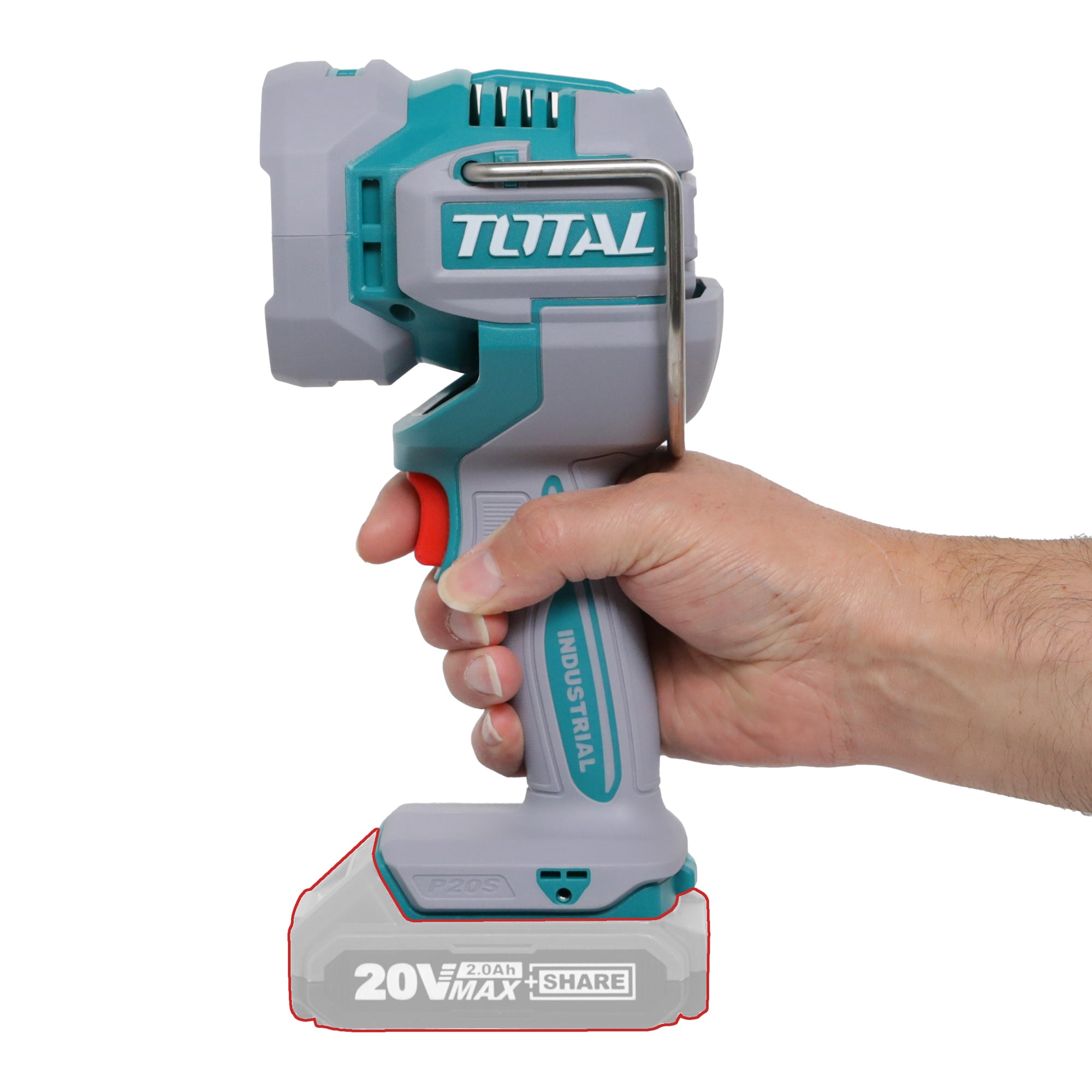 Total Li-Ion 20V Cordless 3pc Combo Kit (with 2 x Batteries & Charger) - TOSLI241196E