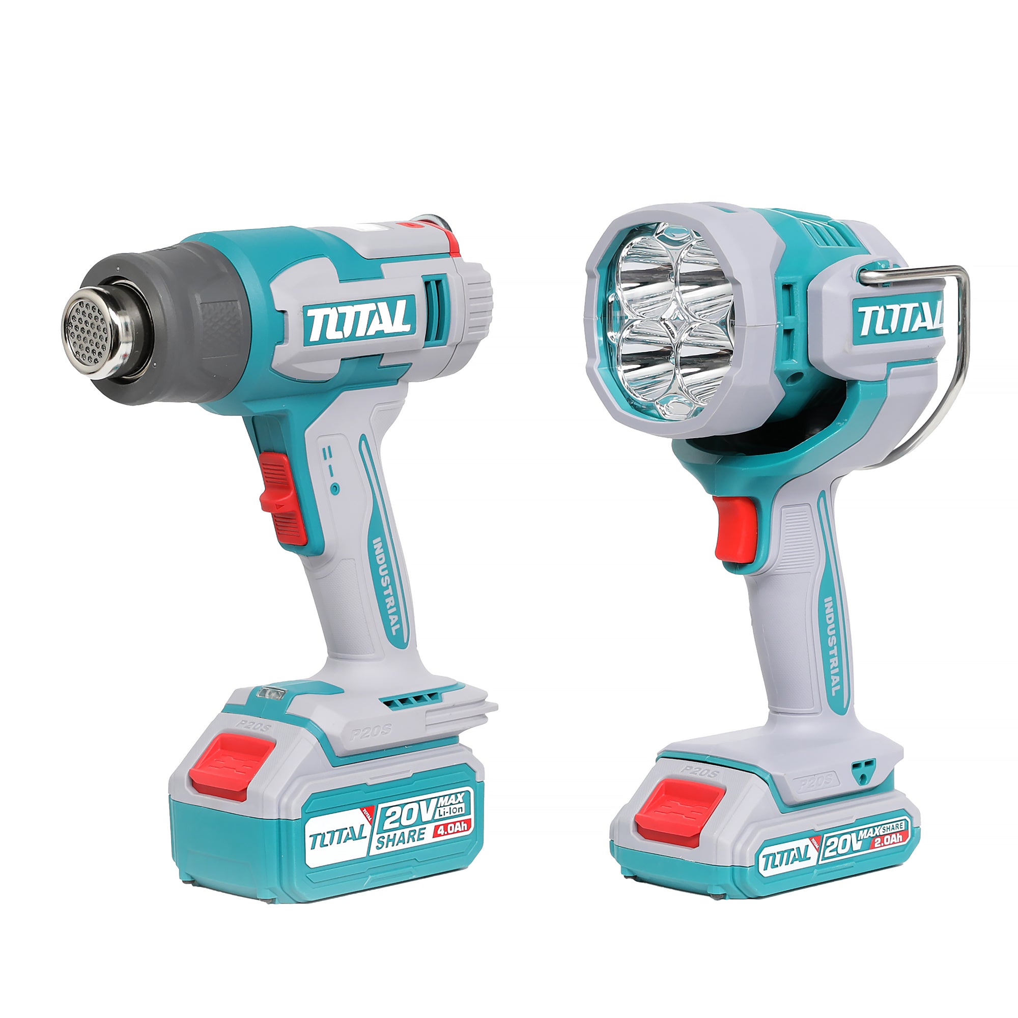 Total Li-Ion 20V Cordless 3pc Combo Kit (with 2 x Batteries & Charger) - TOSLI241196E