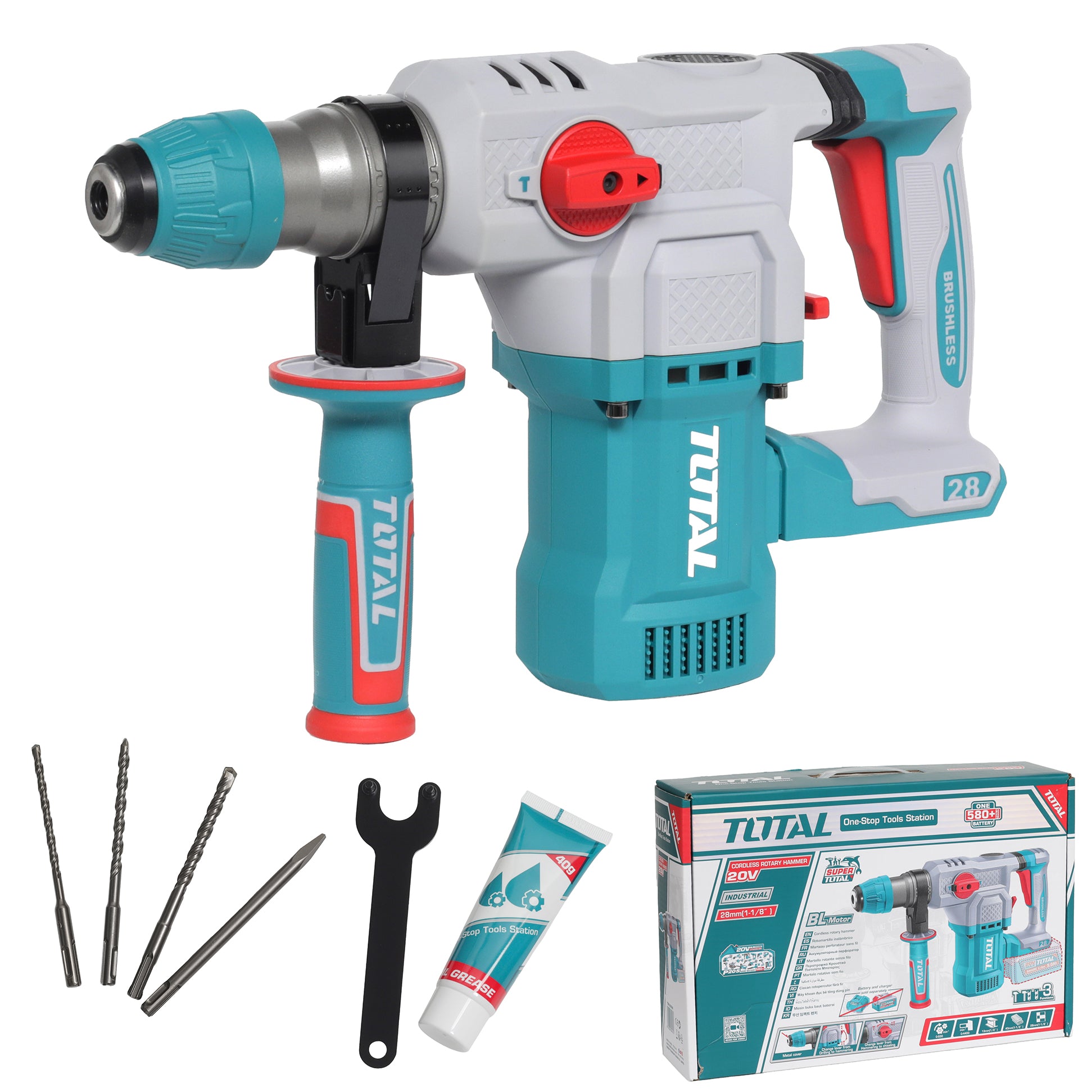 Total Li-Ion 20V Rotary Hammer SDS Plus (Battery not included) - TRHLI20286