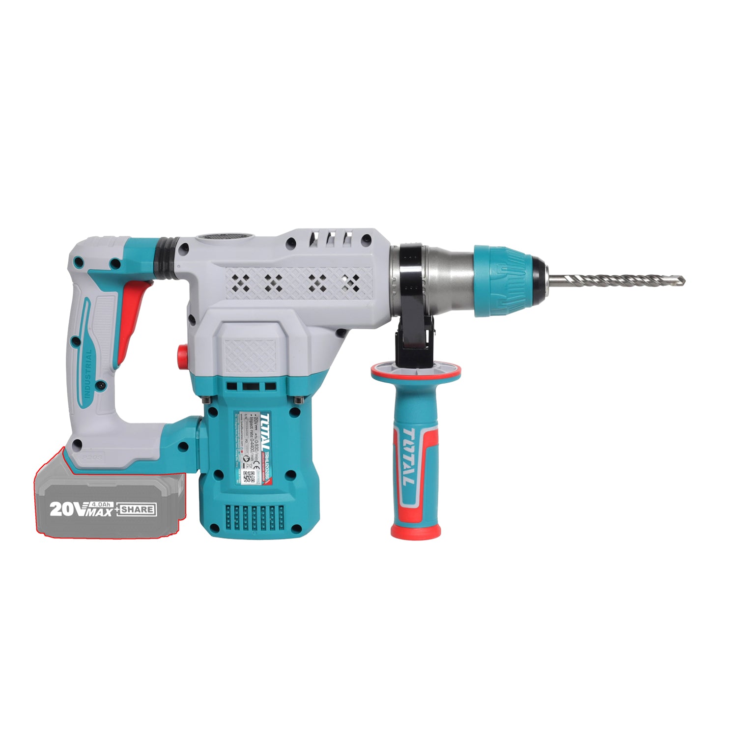 Total Li-Ion 20V Rotary Hammer SDS Plus (Battery not included) - TRHLI20286