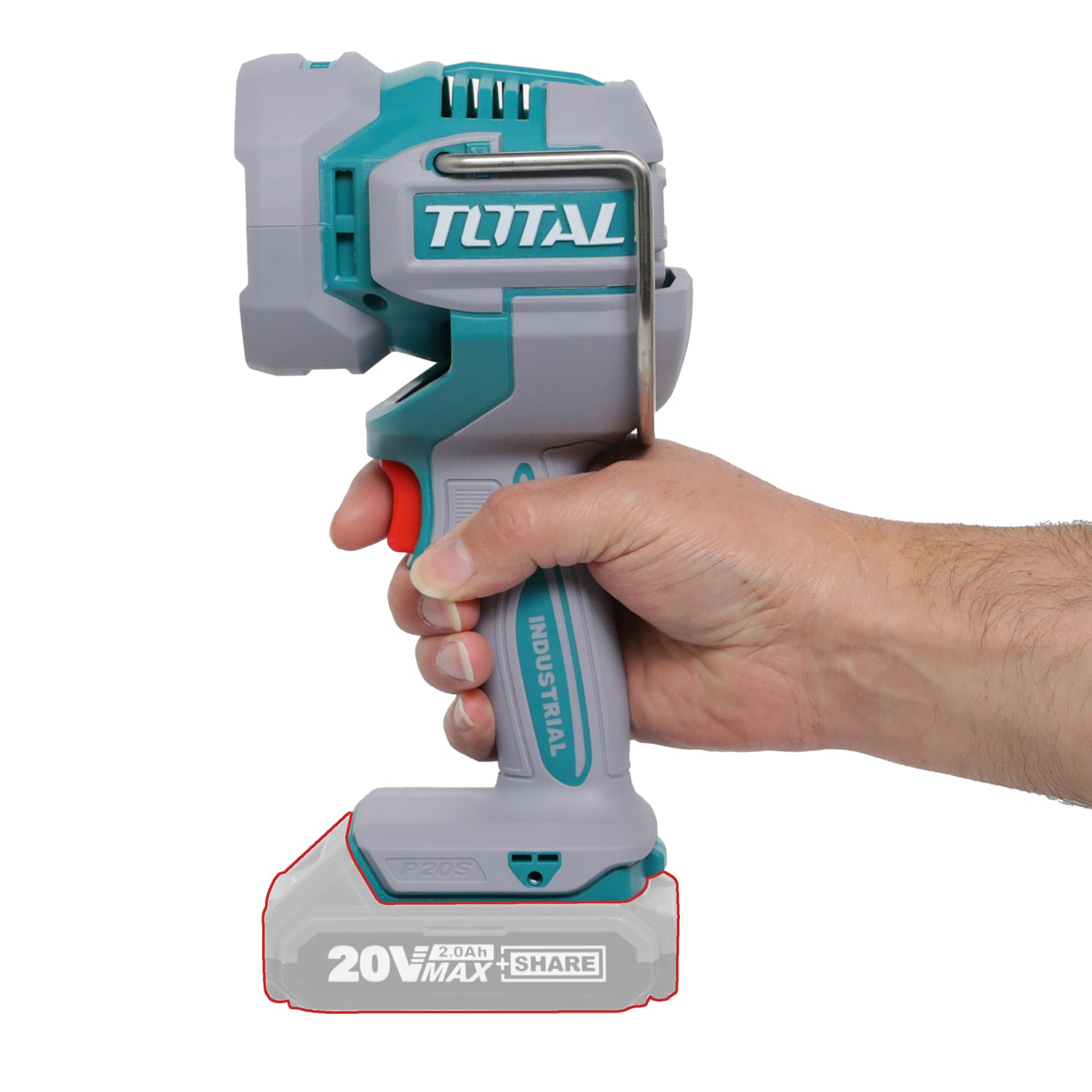 Total Li-Ion 20V Cordless Work Lamp (Battery not included) - TWLI20885
