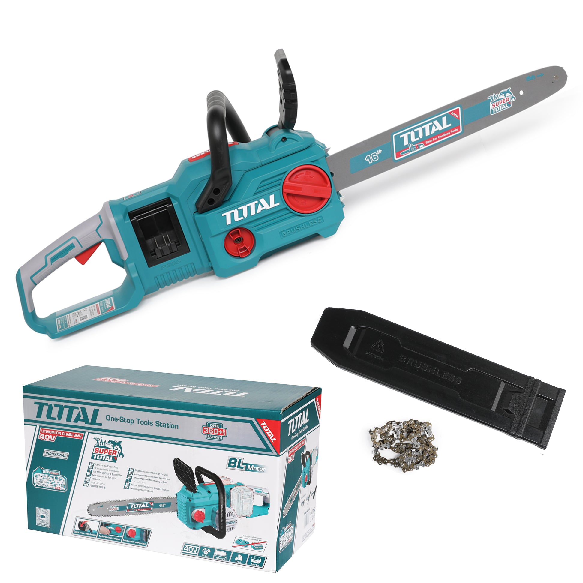 Total Li-Ion 40V Chain Saw (Battery Not Included) - TGSLI40168