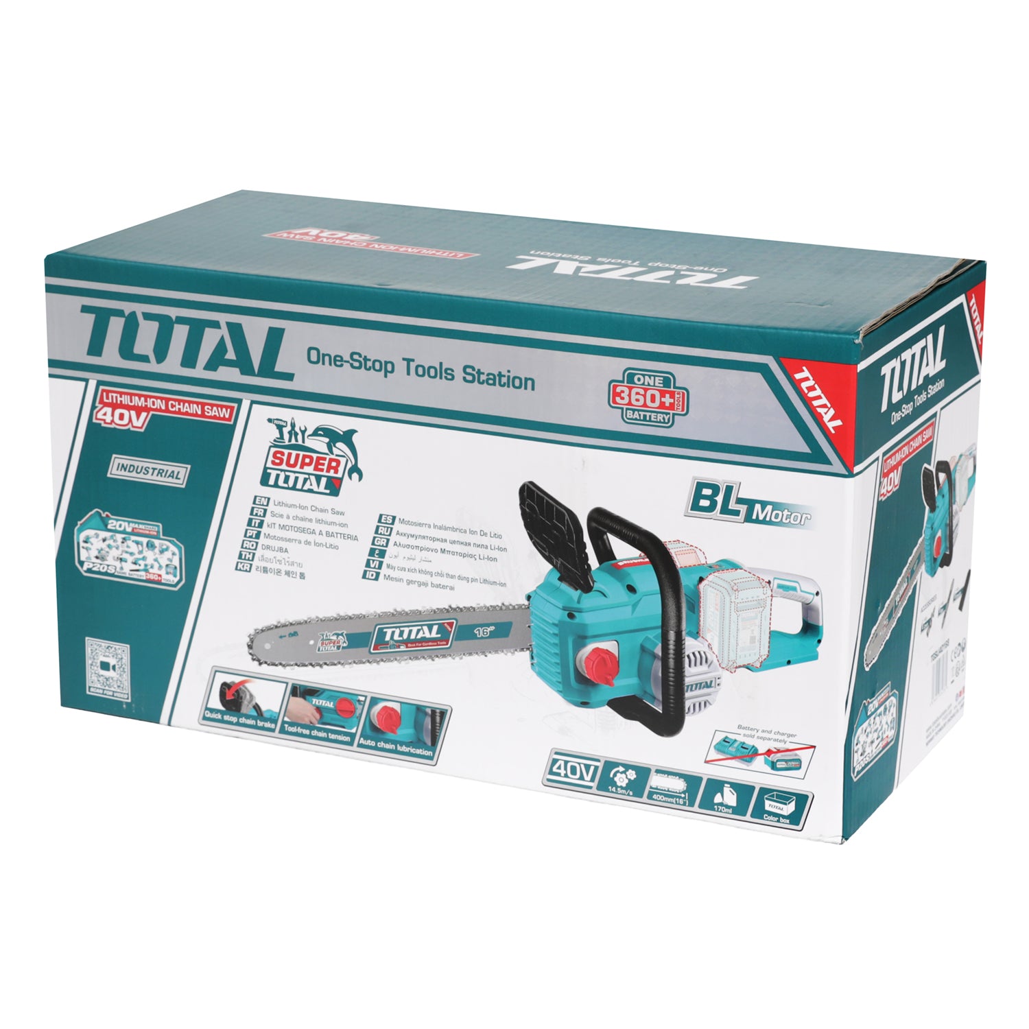 Total Li-Ion 40V Chain Saw (Battery Not Included) - TGSLI40168