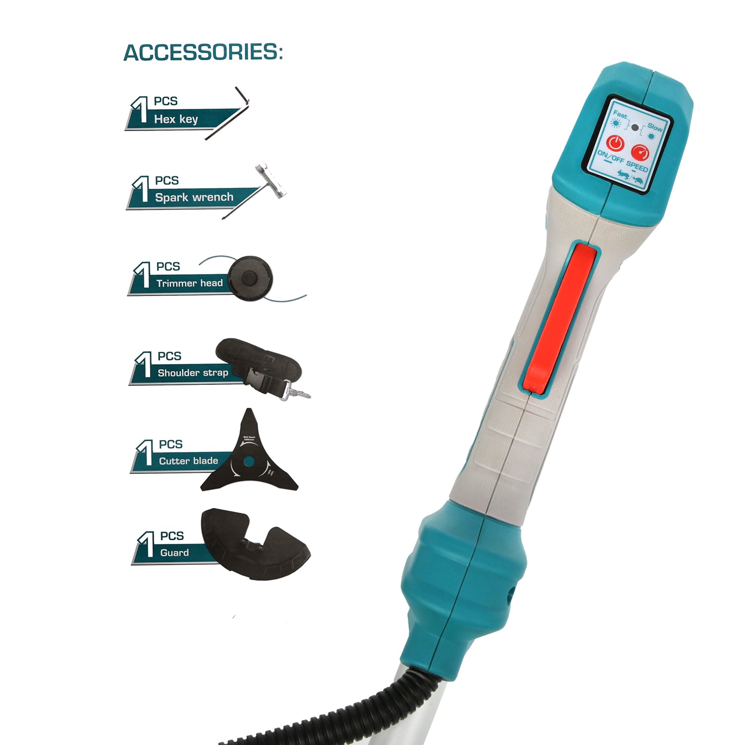 Total Li-Ion 40V String Trimmer and Brush Cutter (Battery not included) - TSTLI20018