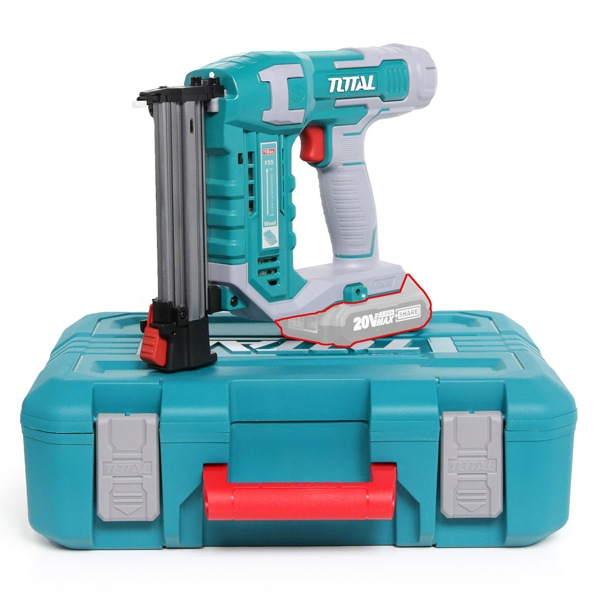 Total Li-Ion 20V Cordless Brad Nailer Kit (Battery not included) - TCBNLI3505