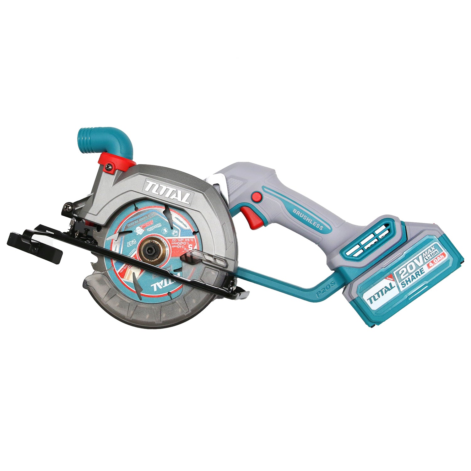 Total Li-Ion 20V Circular Saw 140mm - (with Battery & Charger) - TSLI14021