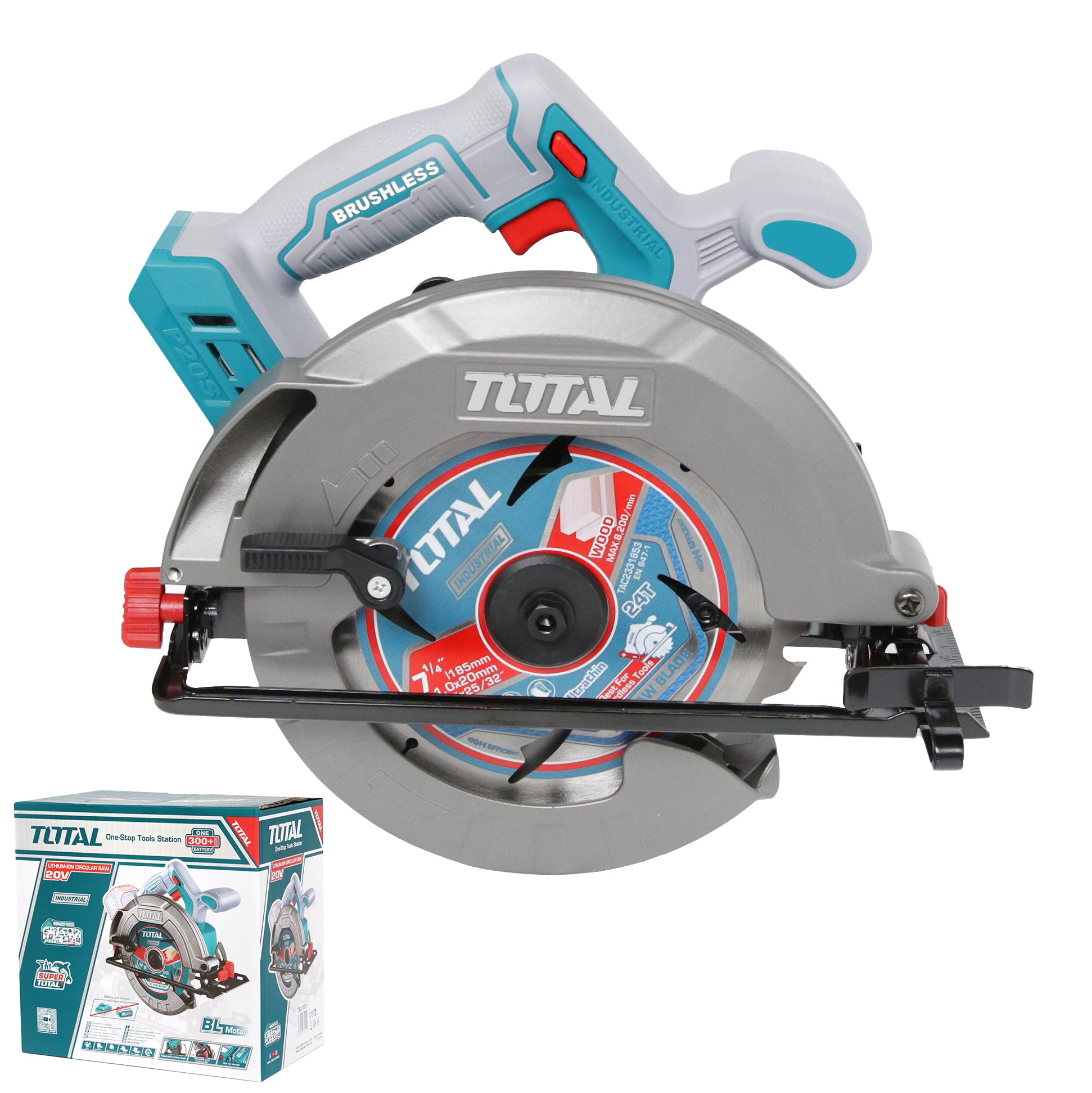 Total Li-Ion 20V Circular Saw 185mm (Battery Not Included) - TSLI1851