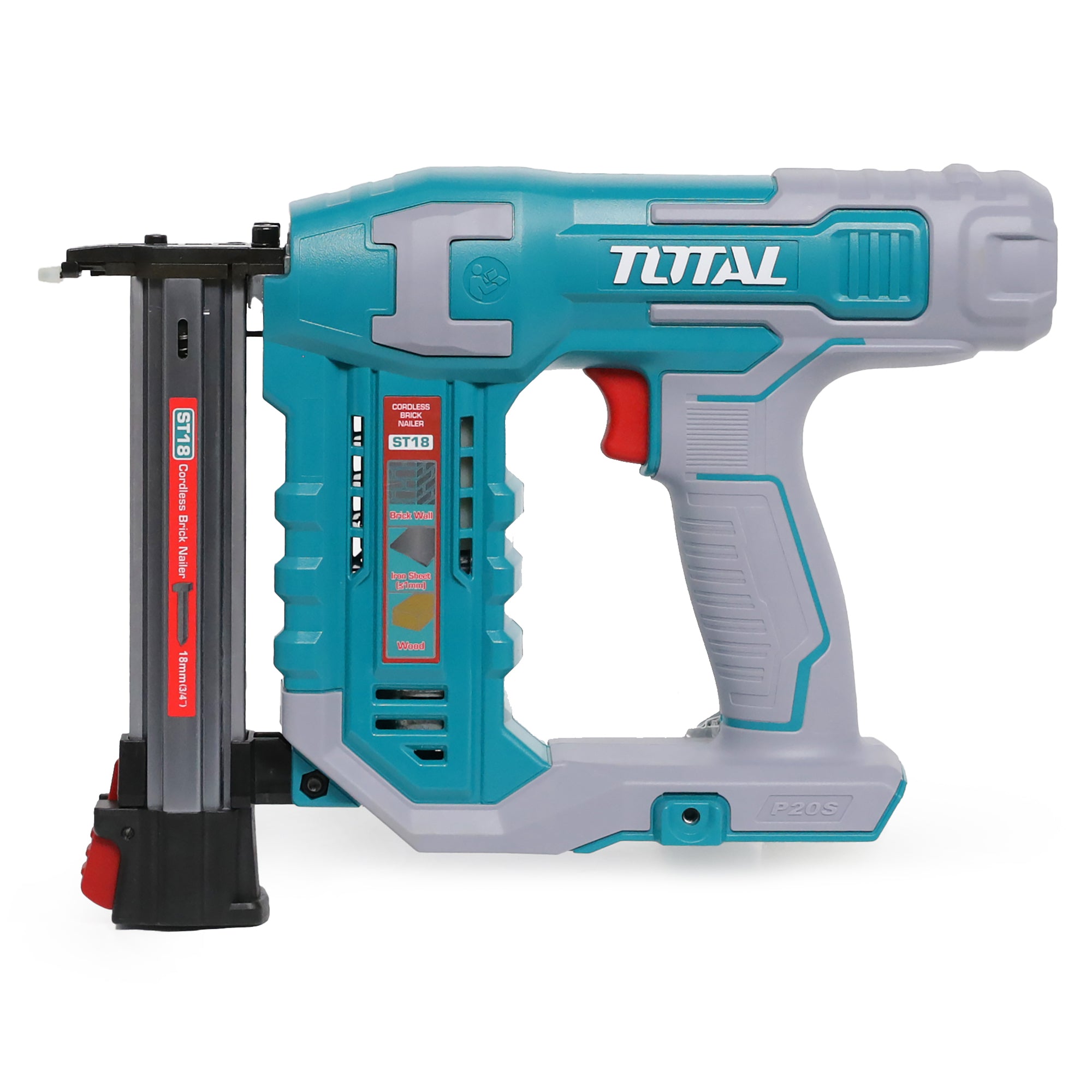 Total Li-Ion 20V Cordless Brick Nailer (Battery not included) - TCSTLI3805