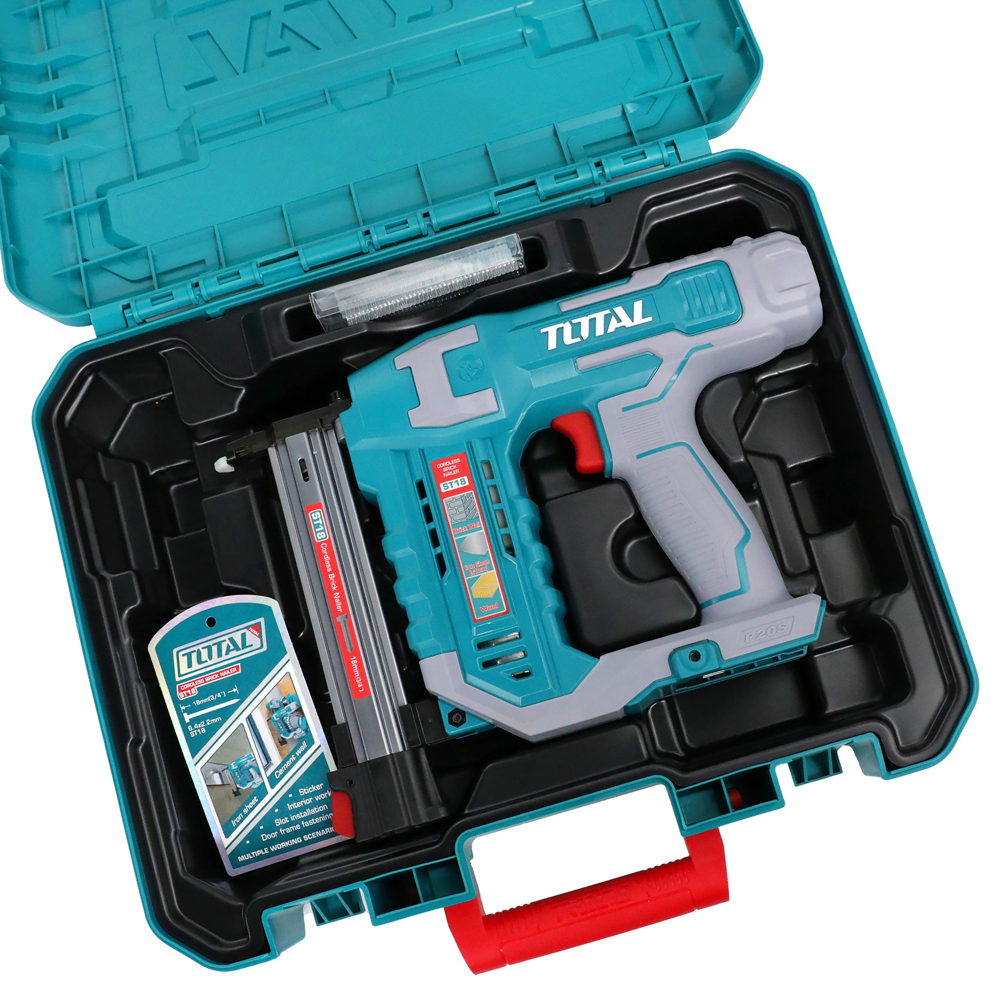 Total Li-Ion 20V Cordless Brick Nailer (Battery not included) - TCSTLI3805