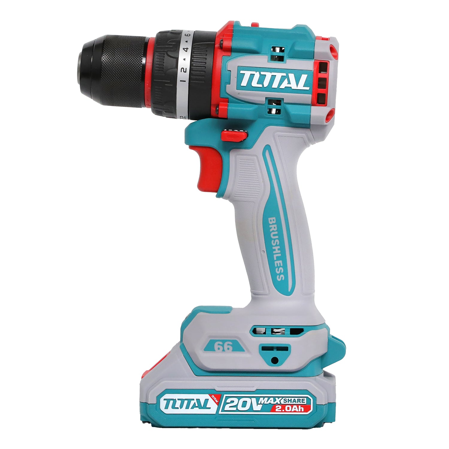 Total Li-Ion 20V Cordless 2pc Combo Kit (with 2 x Batteries & Charger) - TCKLI20277E