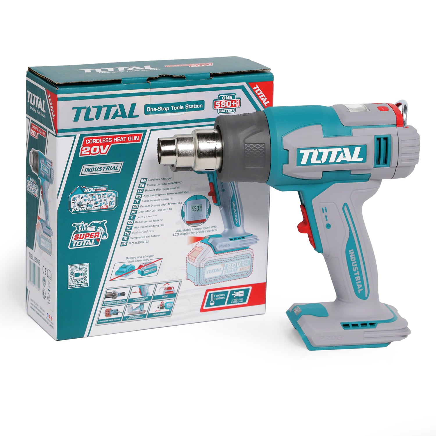Total Li-Ion 20V Cordless Heat Gun - (Battery Not Included) - TBLI2003