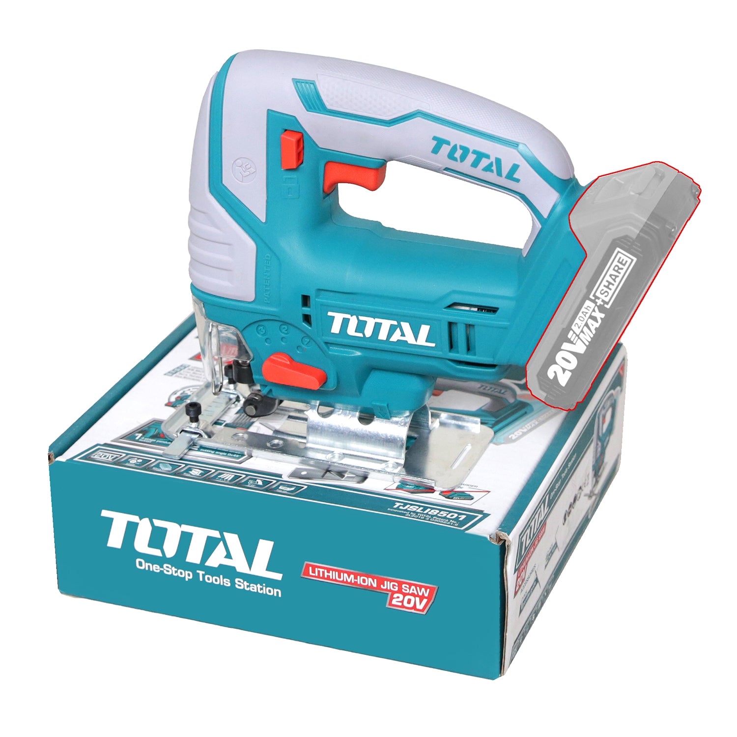 Total Li-Ion 20V Jig Saw (Battery not included) - TJSLI8501