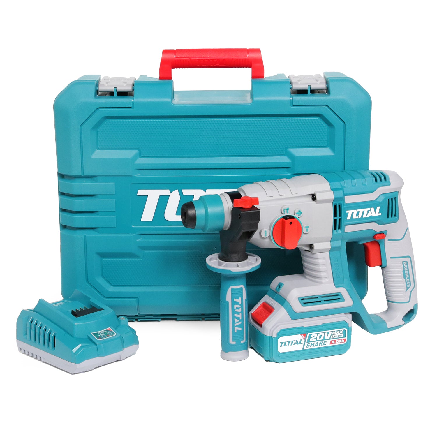 Total Li-Ion 20V Rotary Hammer (with Battery & Charger) - TRHLI202081
