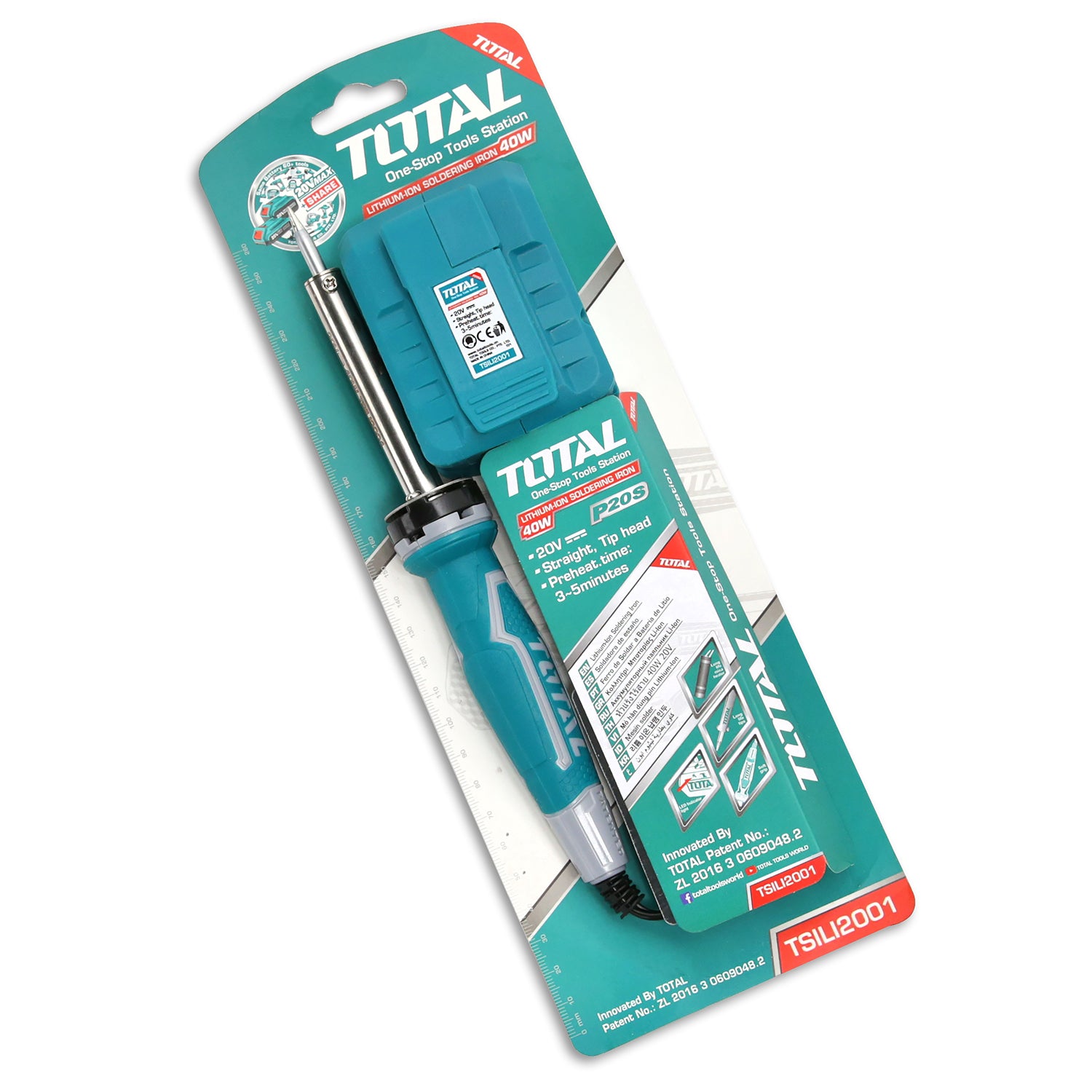 Total Li-Ion 20V Soldering Iron 40W (Battery not included) - TSILI2001