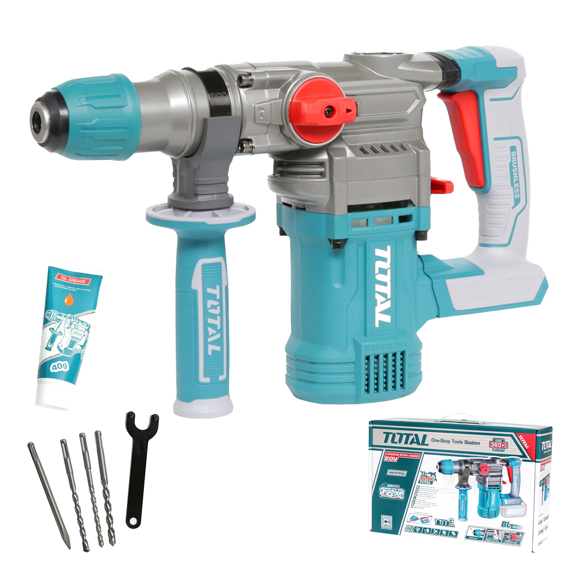Total Li-Ion 20V Rotary Hammer SDS Plus (Battery not included) - TRHLI20288