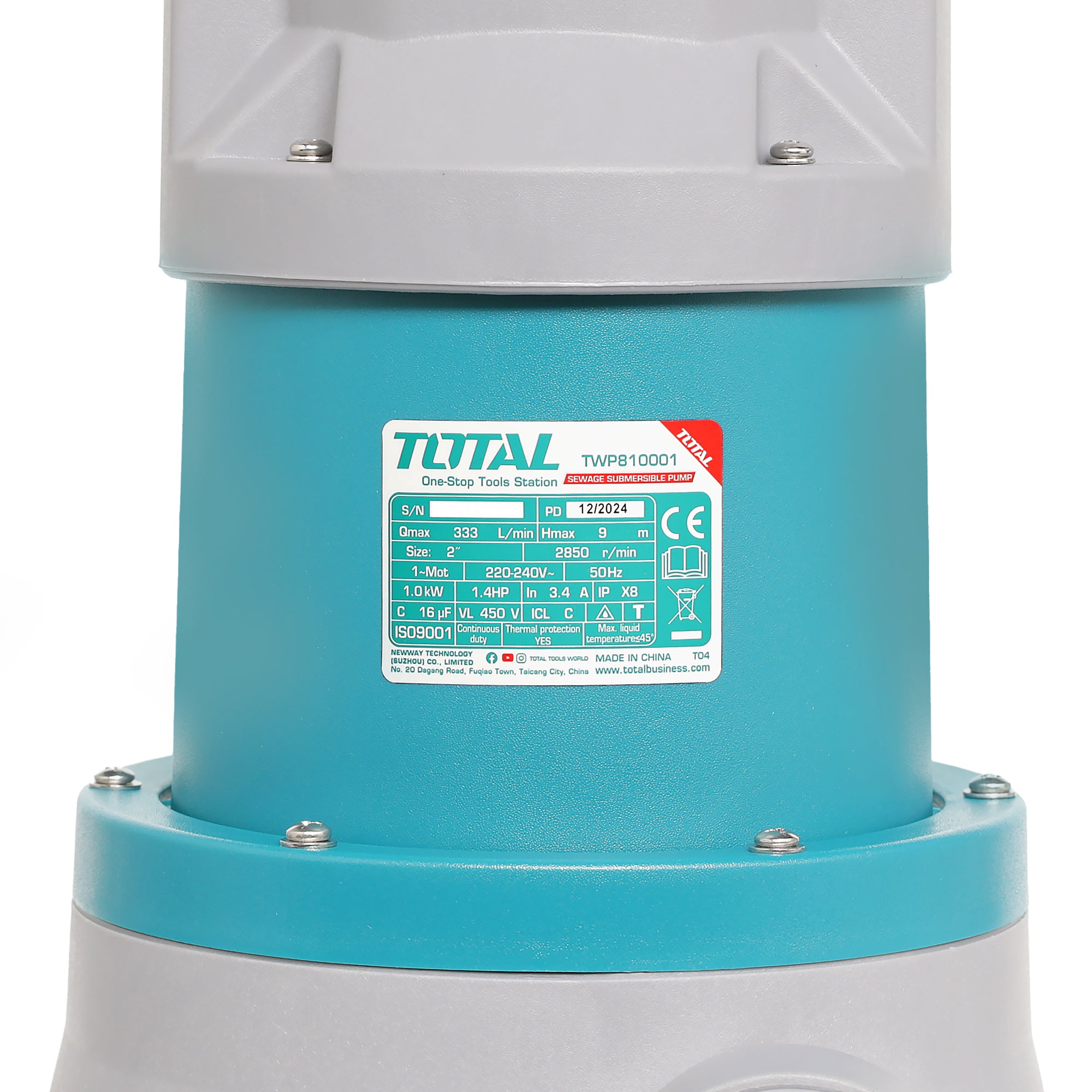 Total Submersible Water Pump 1000W 1.4HP - TWP810001