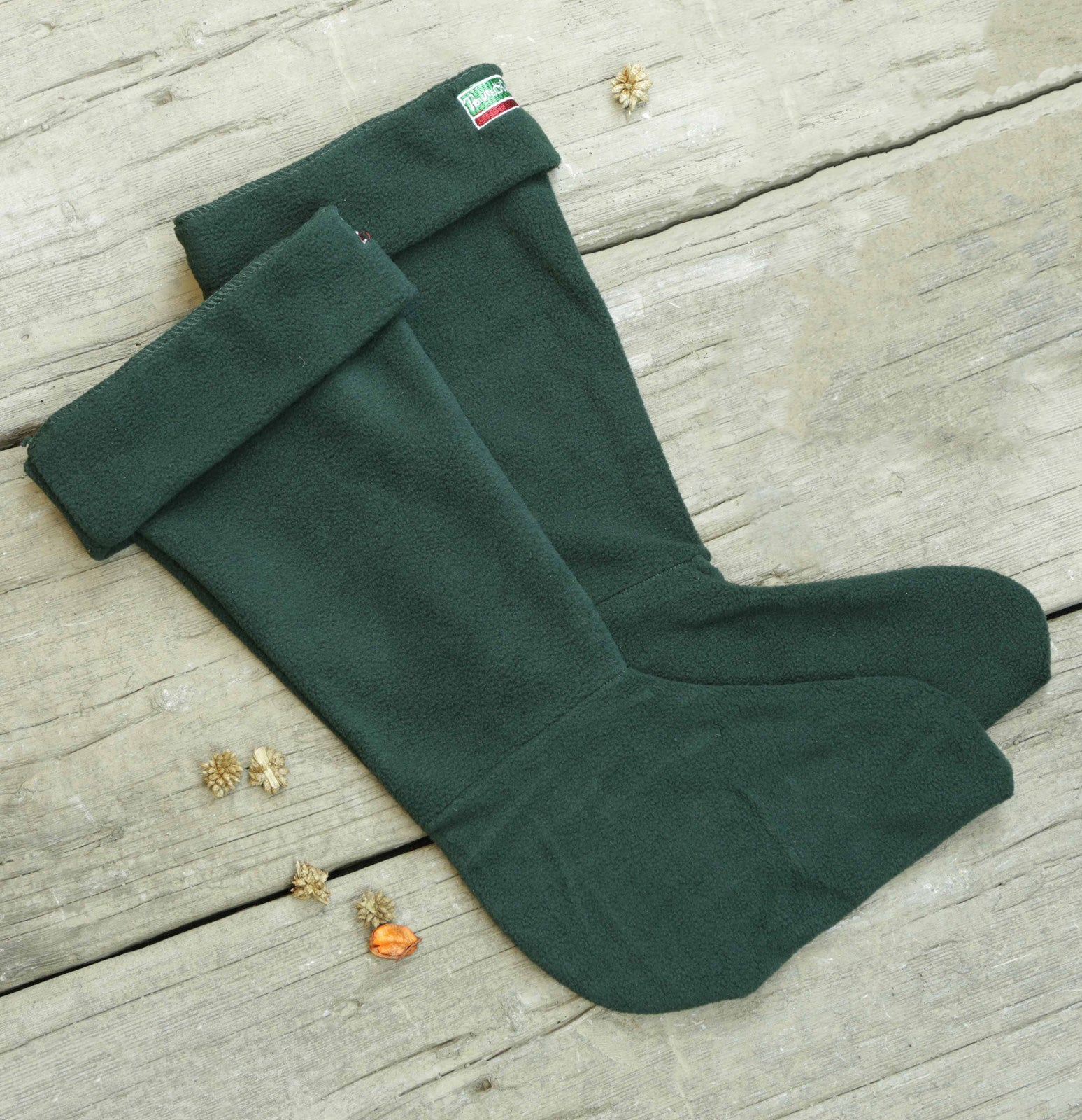 Town & Country Fleece Boot Sox - Wellington Boot Liners - Green