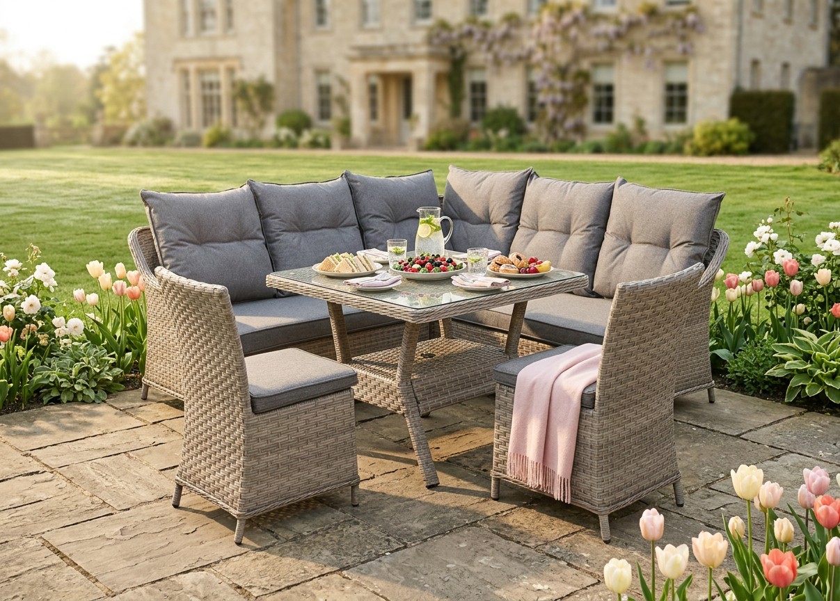 Verona Compact Corner Lounge Dining Set