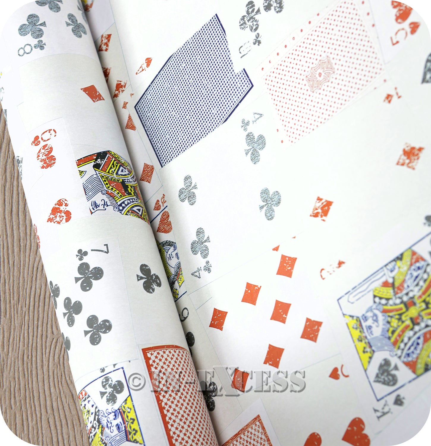 1 Wall Designer Photo Motif Wallpaper - Playing Cards W10MCARD01