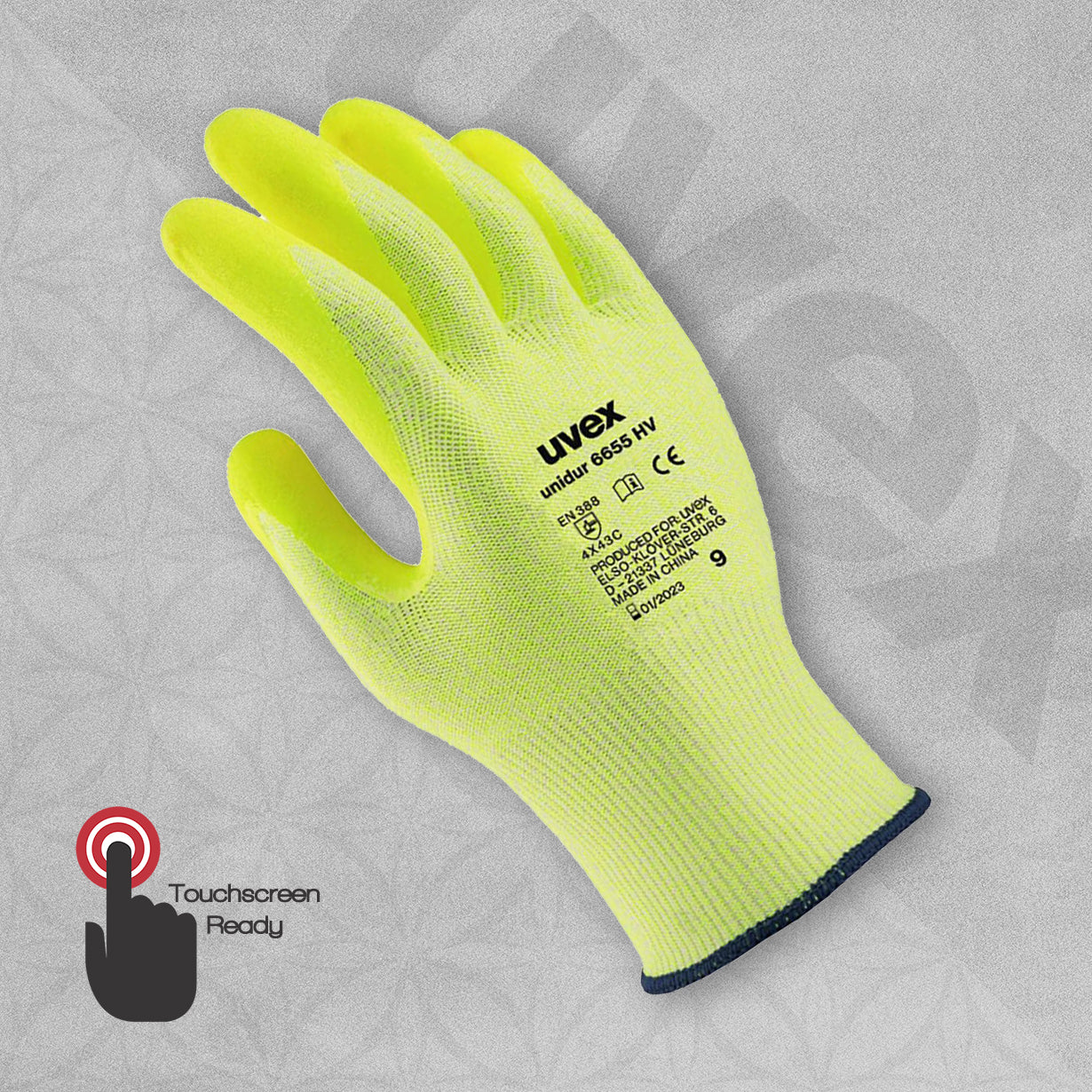 Uvex Flex Pro - Anti-Slip Nitrile Gloves -CE approved