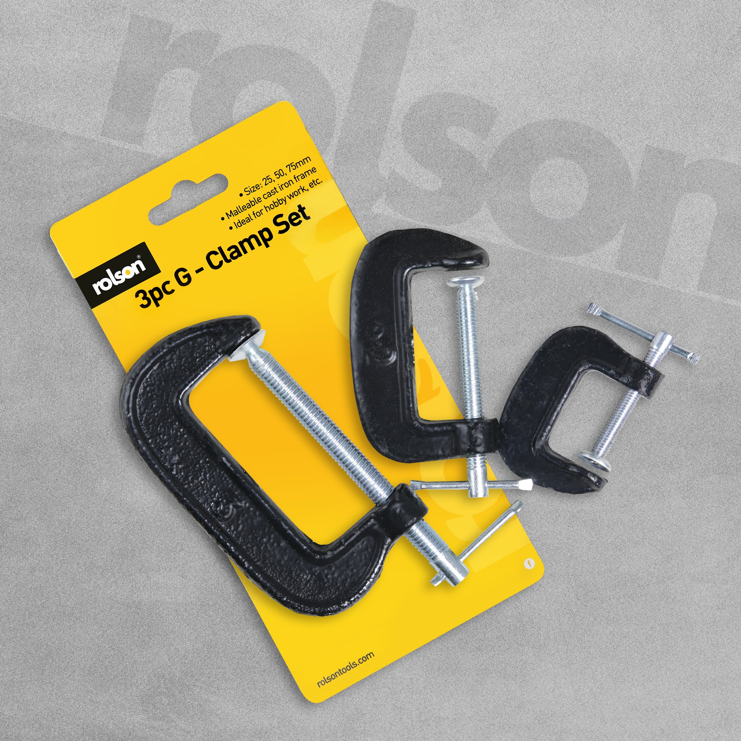 Rolson 3pc G-Clamp Set