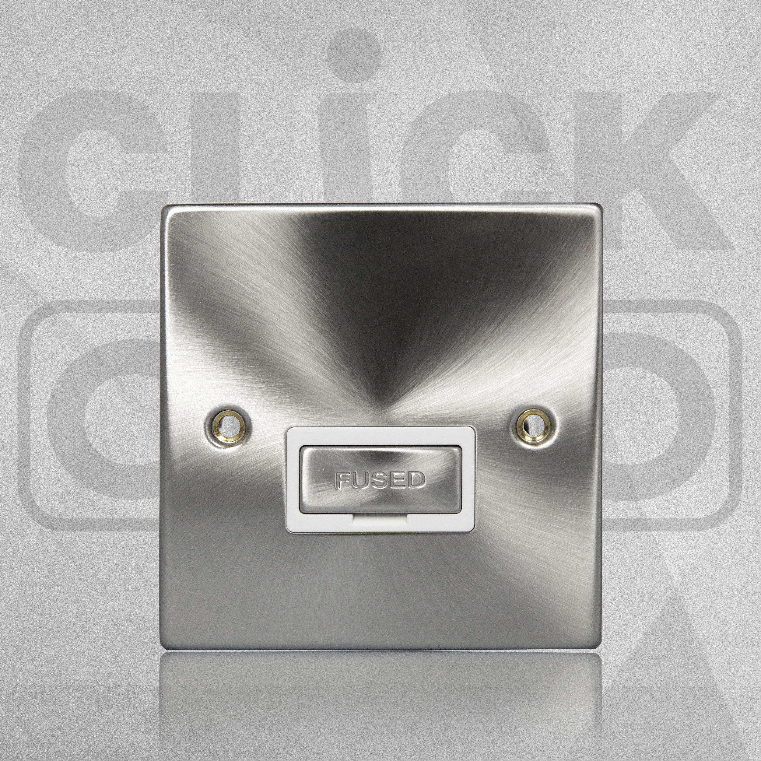 Scolmore Click Deco 13A Victorian Satin Chrome Unswitched Fused Spur with Chrome Insert