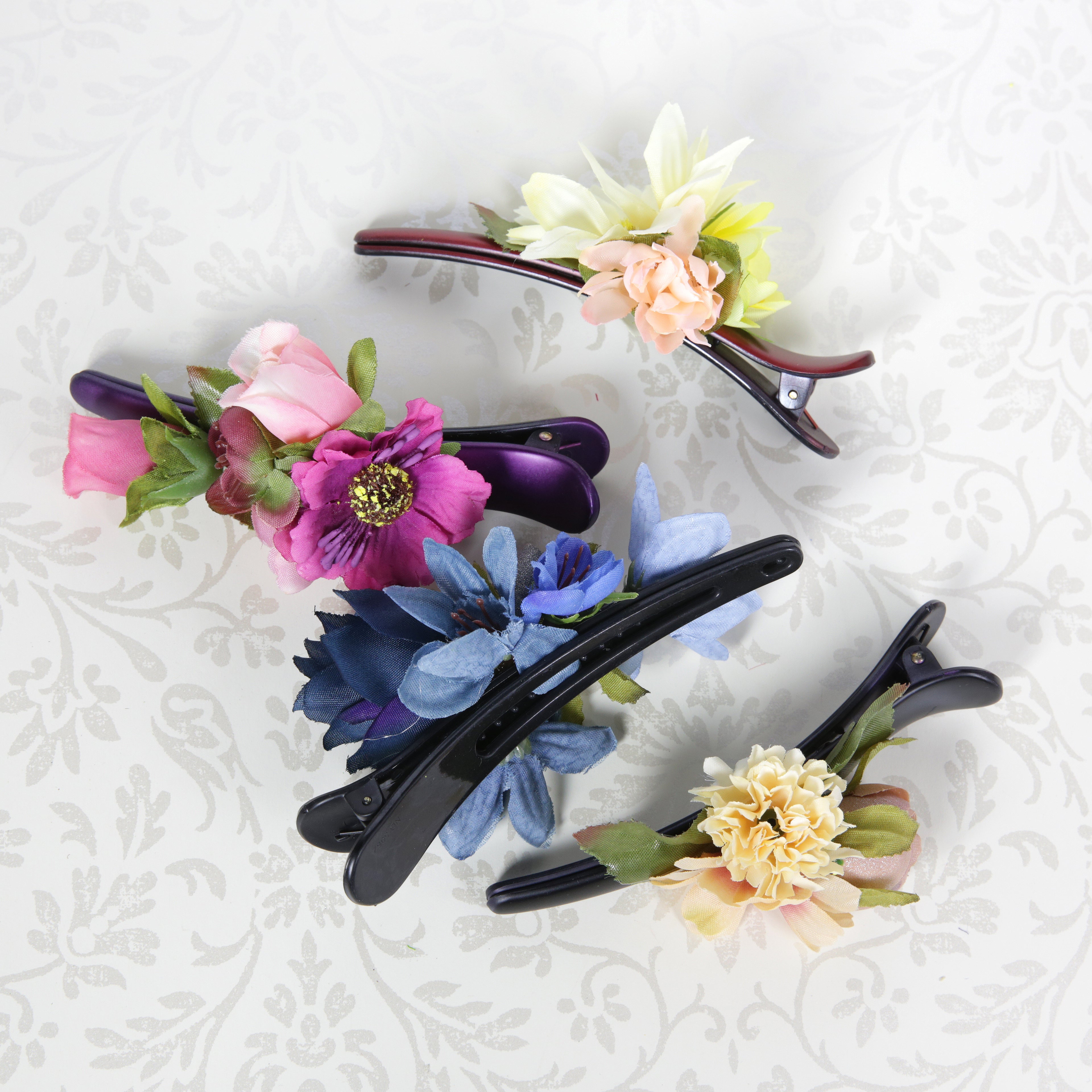 Flower Hair Clips - Pack of 12