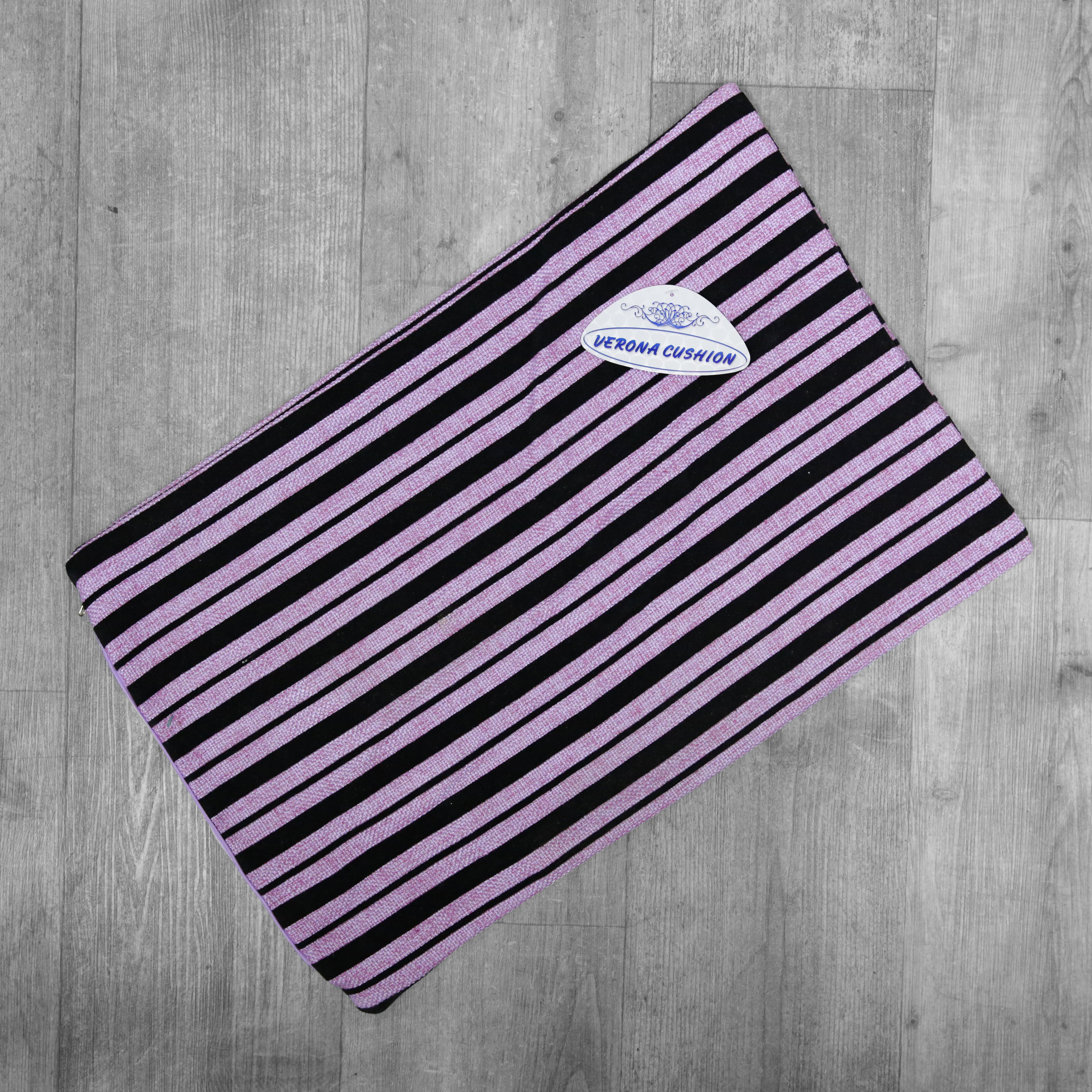 Verona Cushion Cover - Purple/Black Stripes - 60 x 40cm