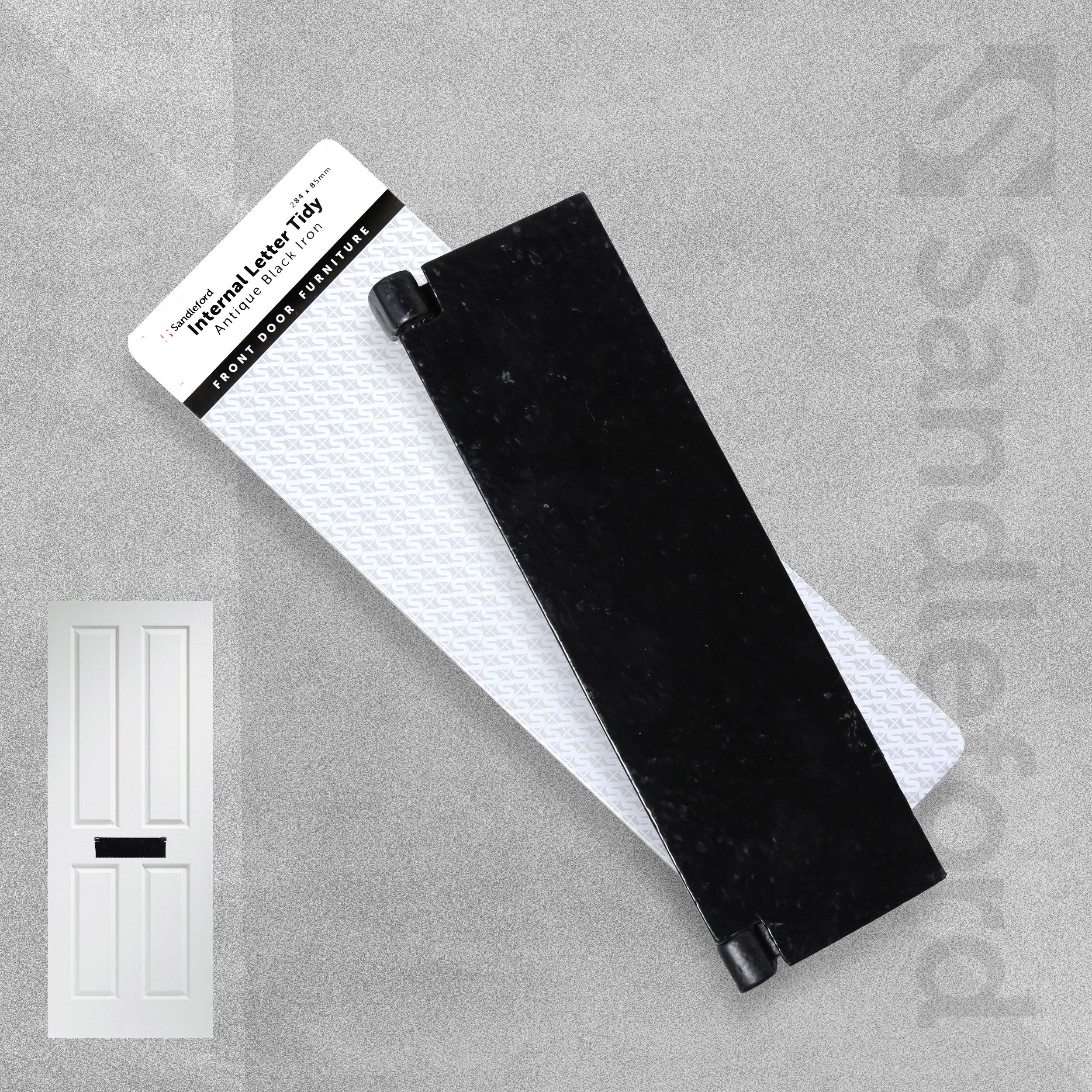 Sandleford - Internal Letter Tidy Antique Black Iron 284 x 85mm