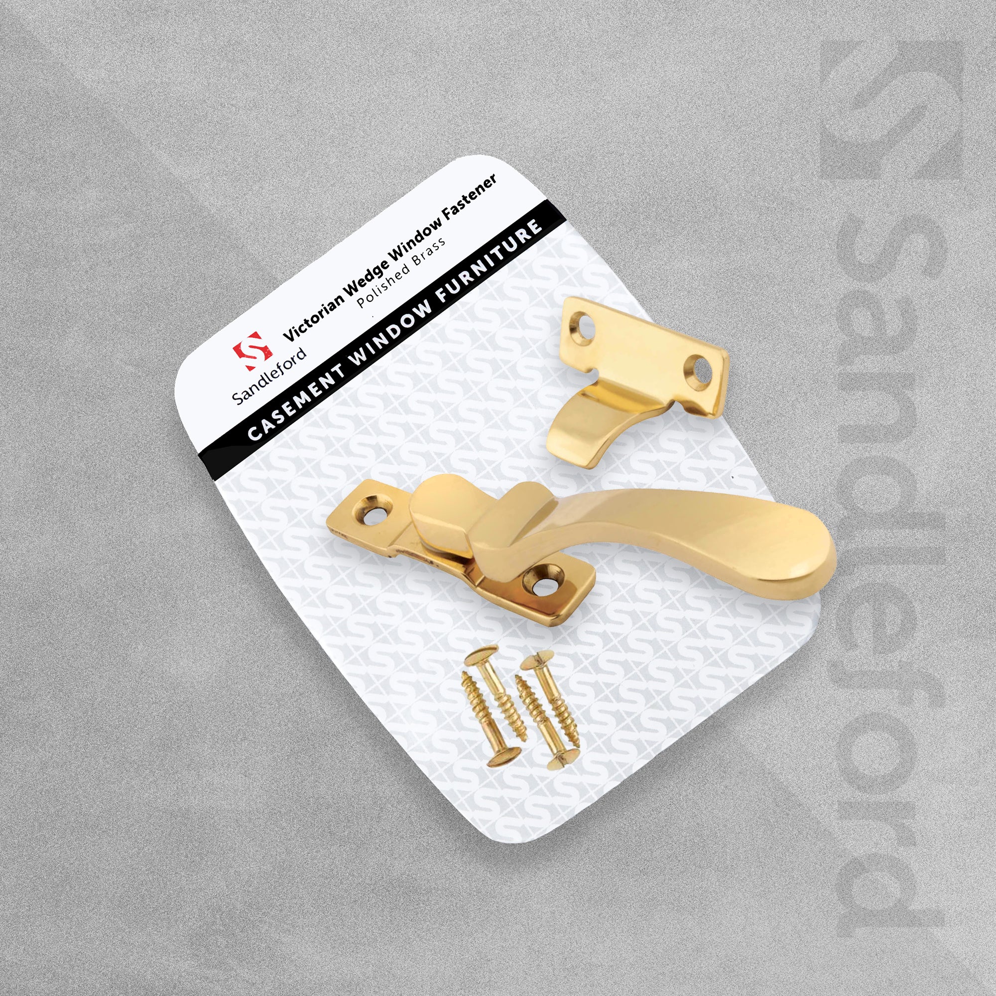 Sandleford - Victorian Wedge Window Fastener Polished Brass