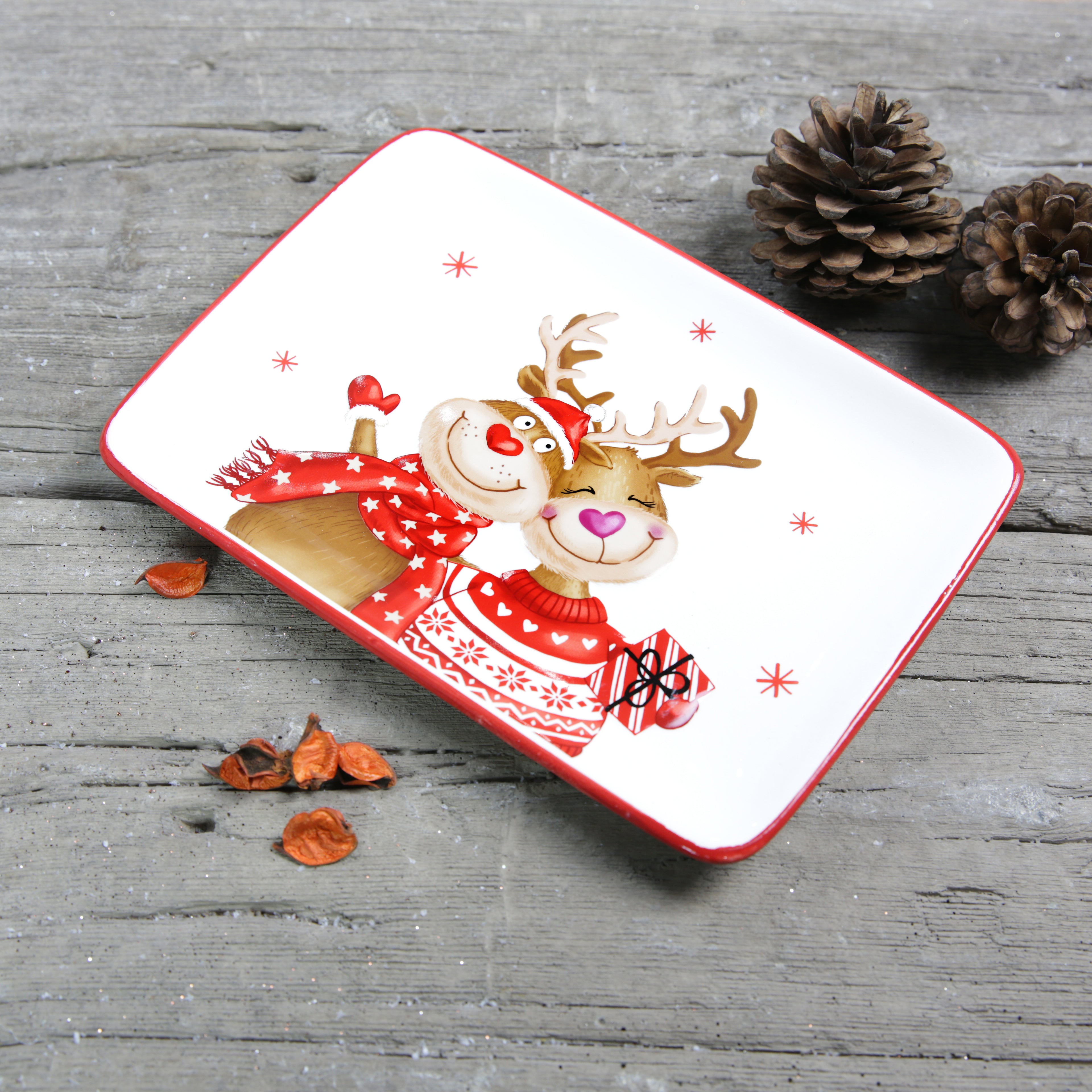 Christmas Reindeer Platter Nibbles Plate