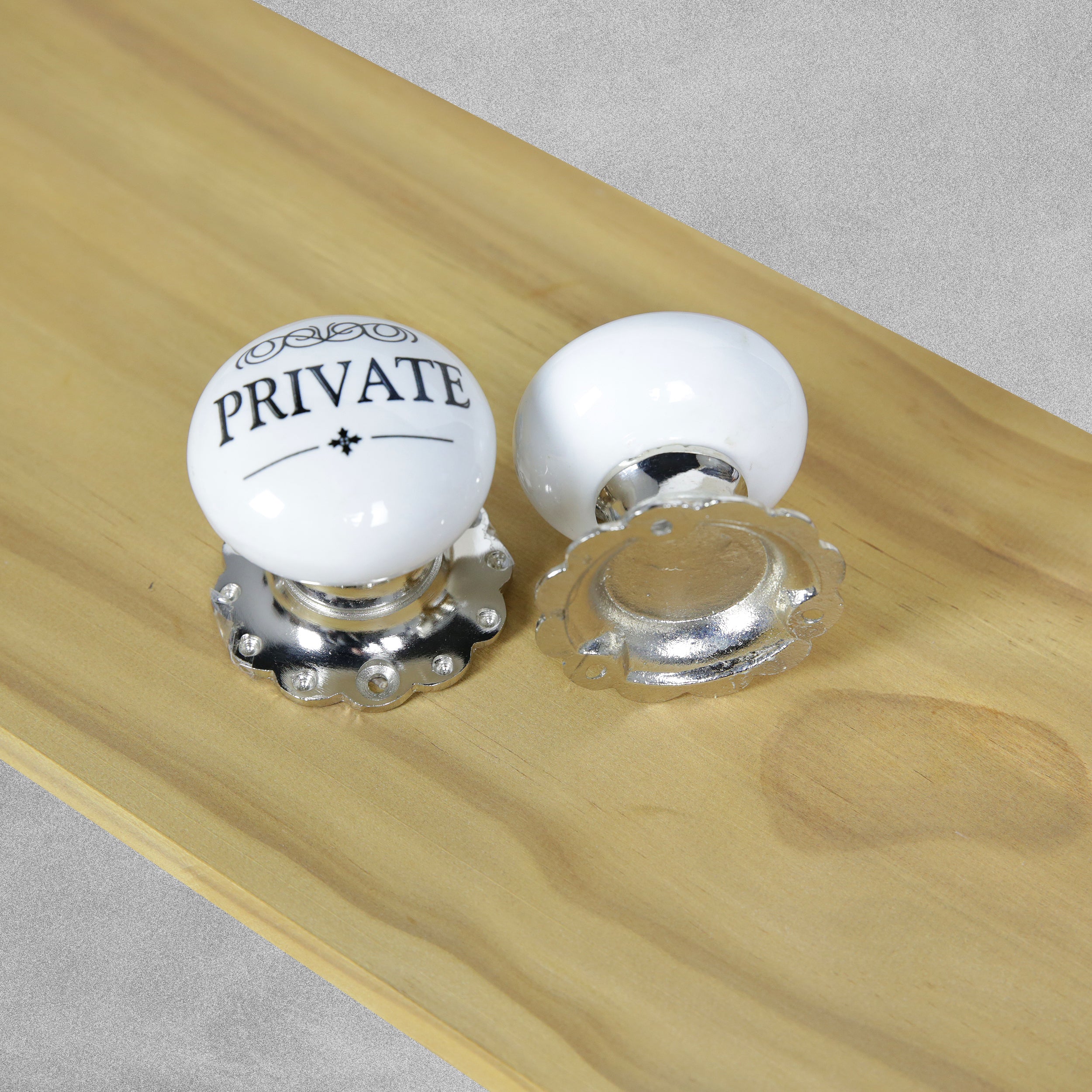 Porcelain Door Knobs - large 60mm Width