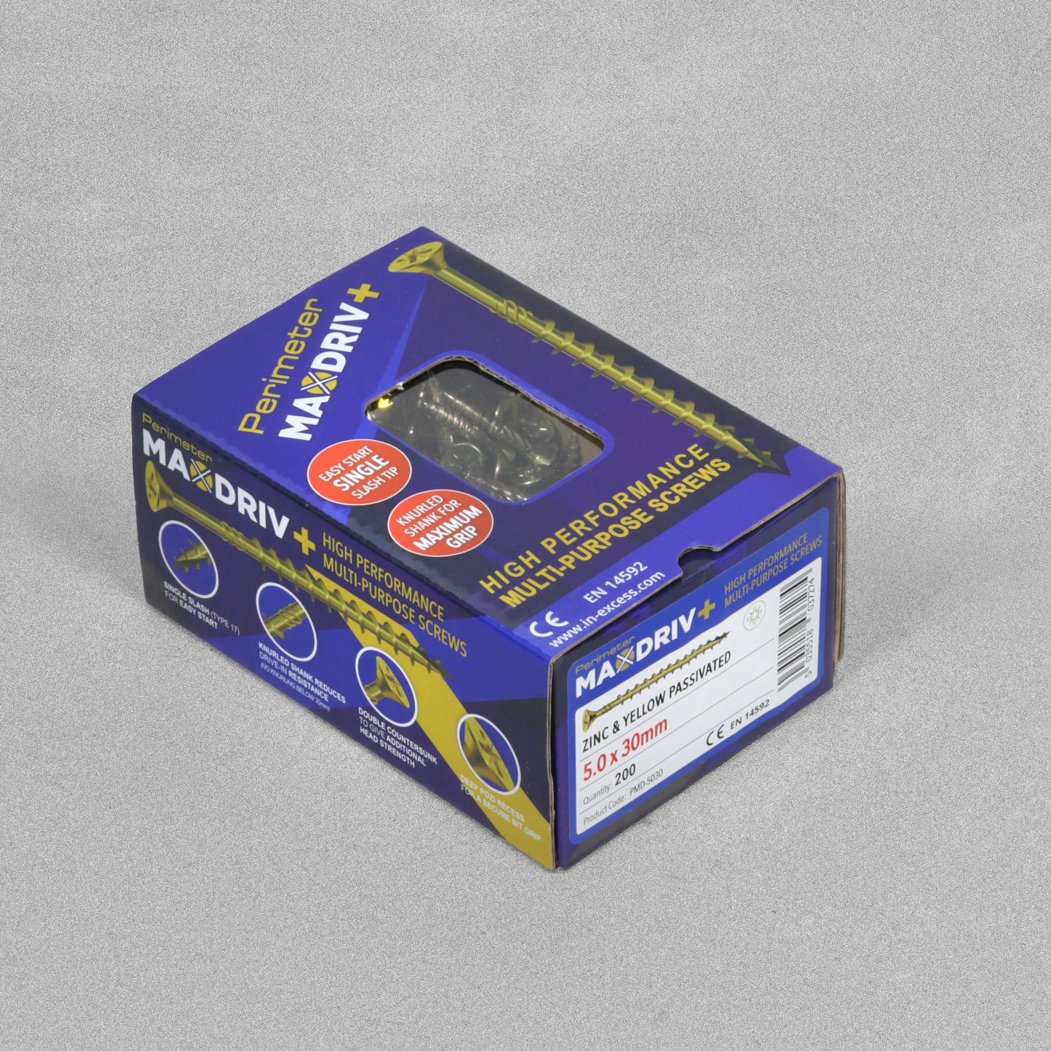 Perimeter MaxDriv Traditional Multi Purpose Screws 5.0 x 30mm - Pack of 200