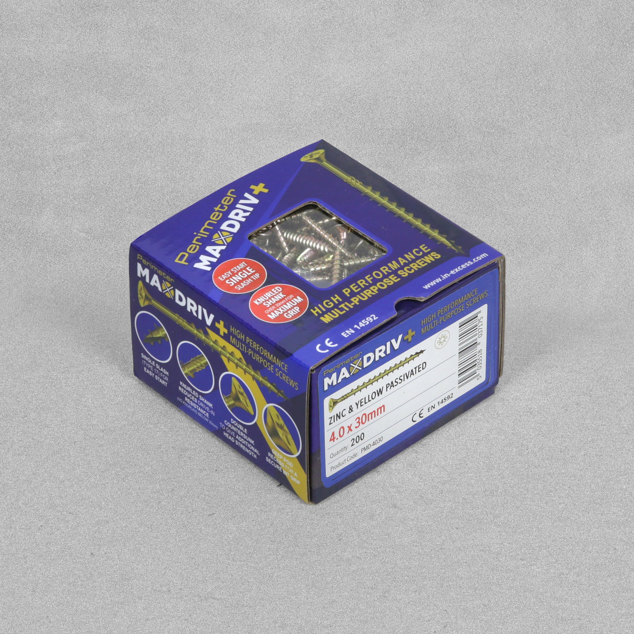 Perimeter MaxDriv Traditional Multi Purpose Screws 4.0 x 30mm - Pack of 200