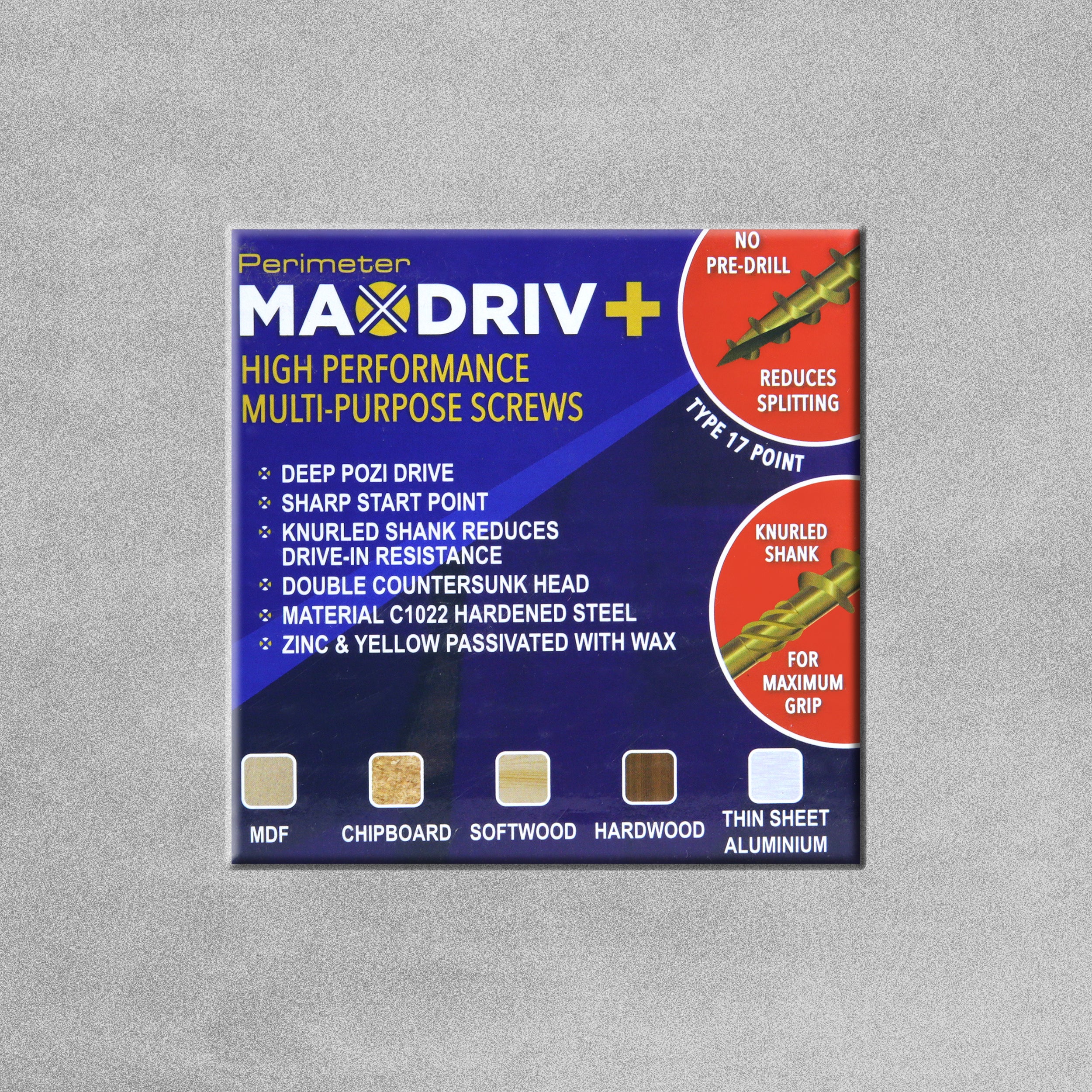 Perimeter MaxDriv Traditional Multi Purpose Screws 4.0 x 25mm - Pack of 200
