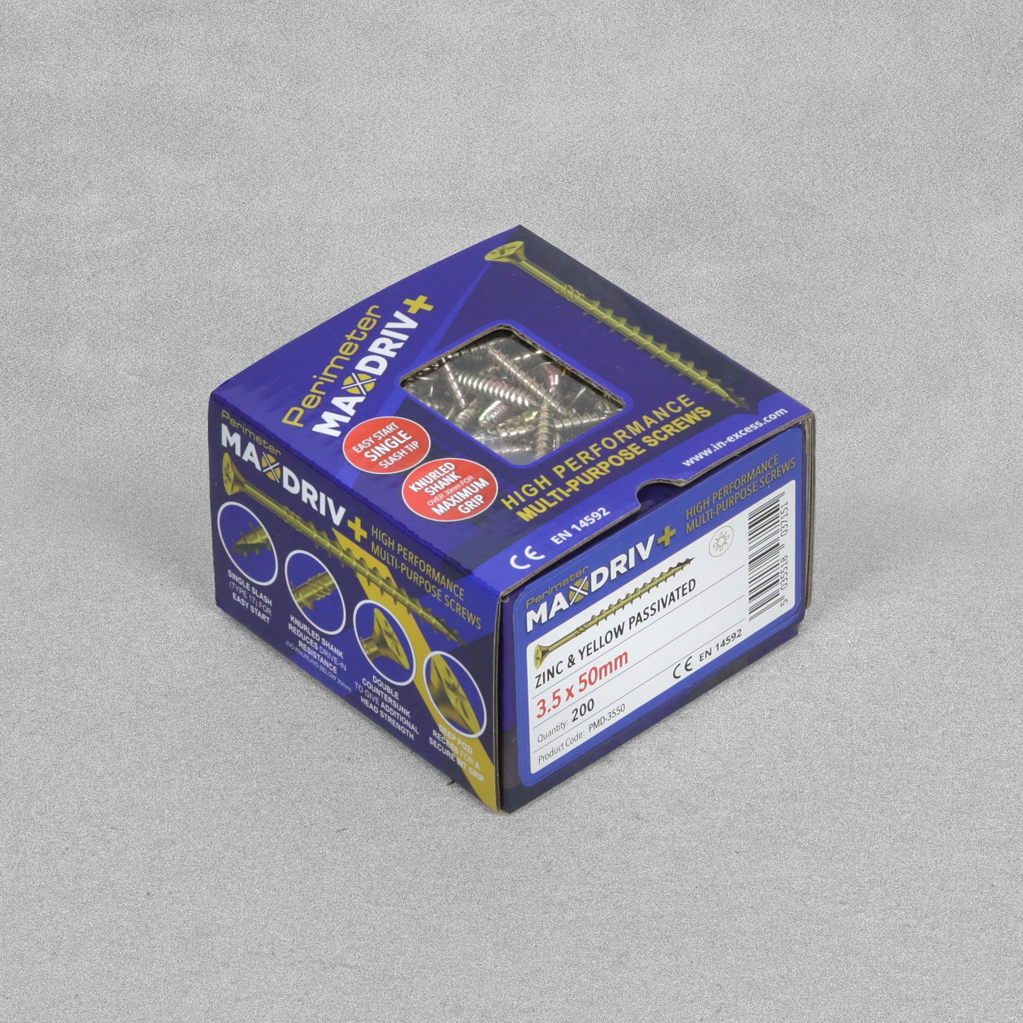 Perimeter MaxDriv Traditional Multi Purpose Screws 3.5 x 50mm - Pack of 200