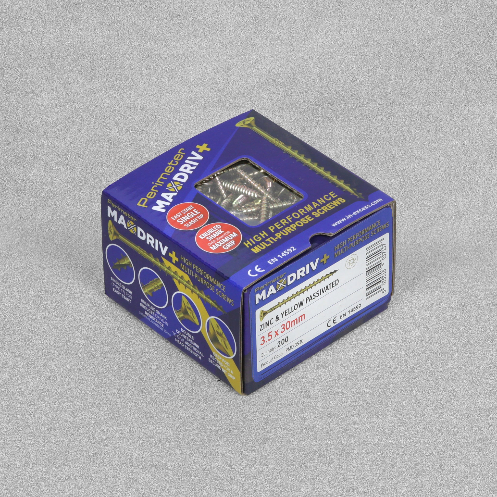 Perimeter MaxDriv Traditional Multi Purpose Screws 3.5 x 30mm - Pack of 200