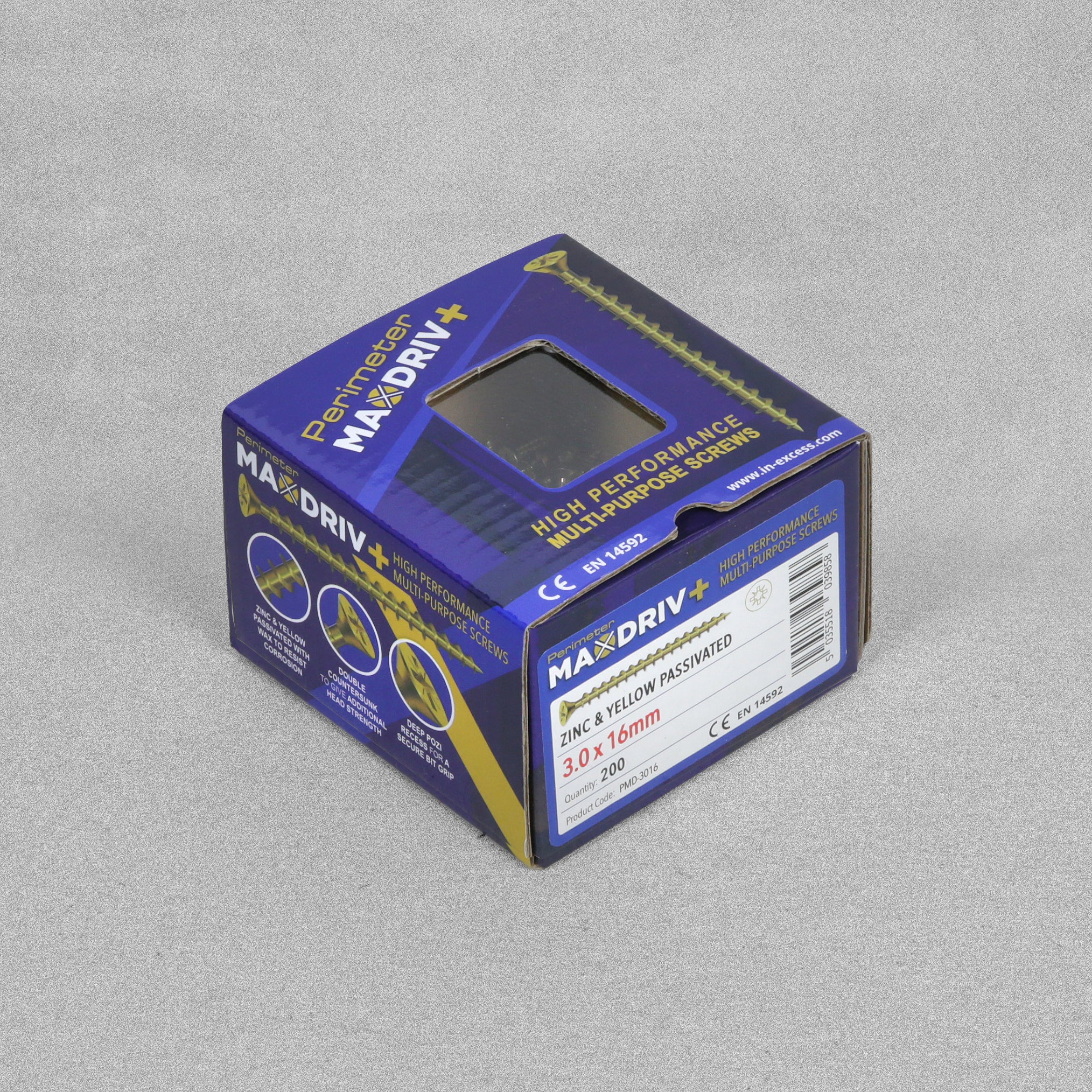 Perimeter MaxDriv Traditional Multi Purpose Screws 3.0 x 16mm - Pack of 200