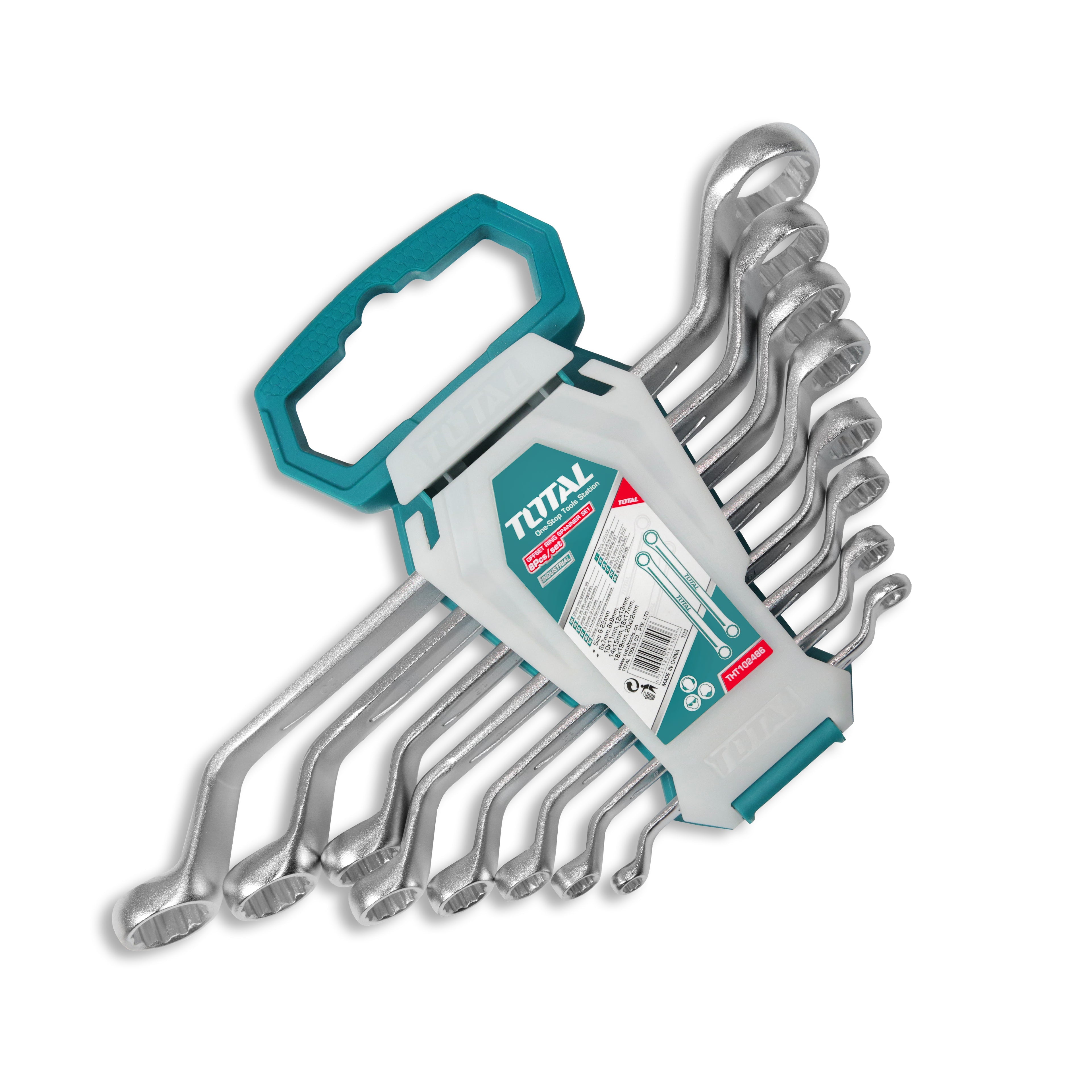 Total 8 Piece Offset Ring Spanner Set - THT102486