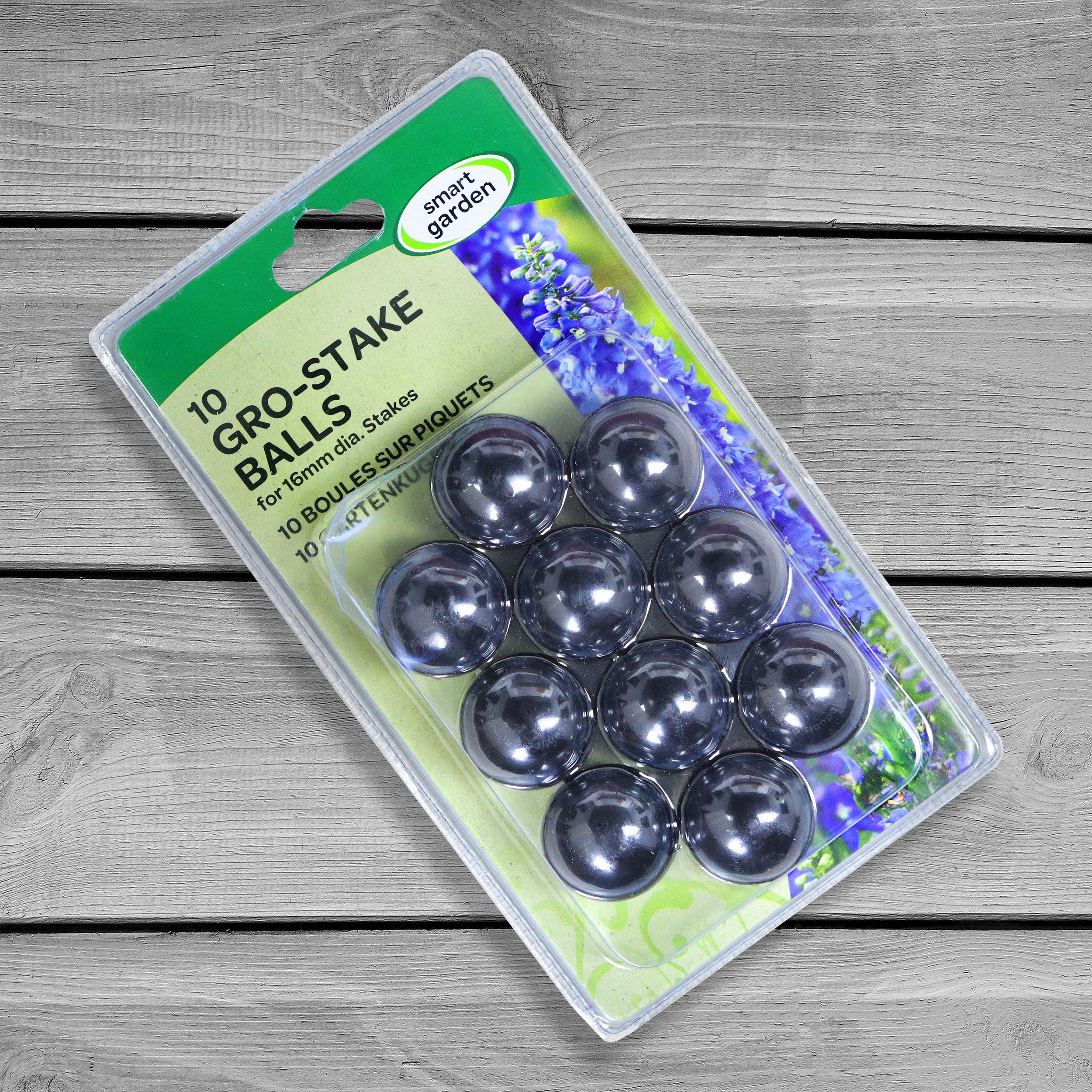 Smart Garden Gro Stake Balls 16mm Dia Stakes Netting Fleece - 10 Pack