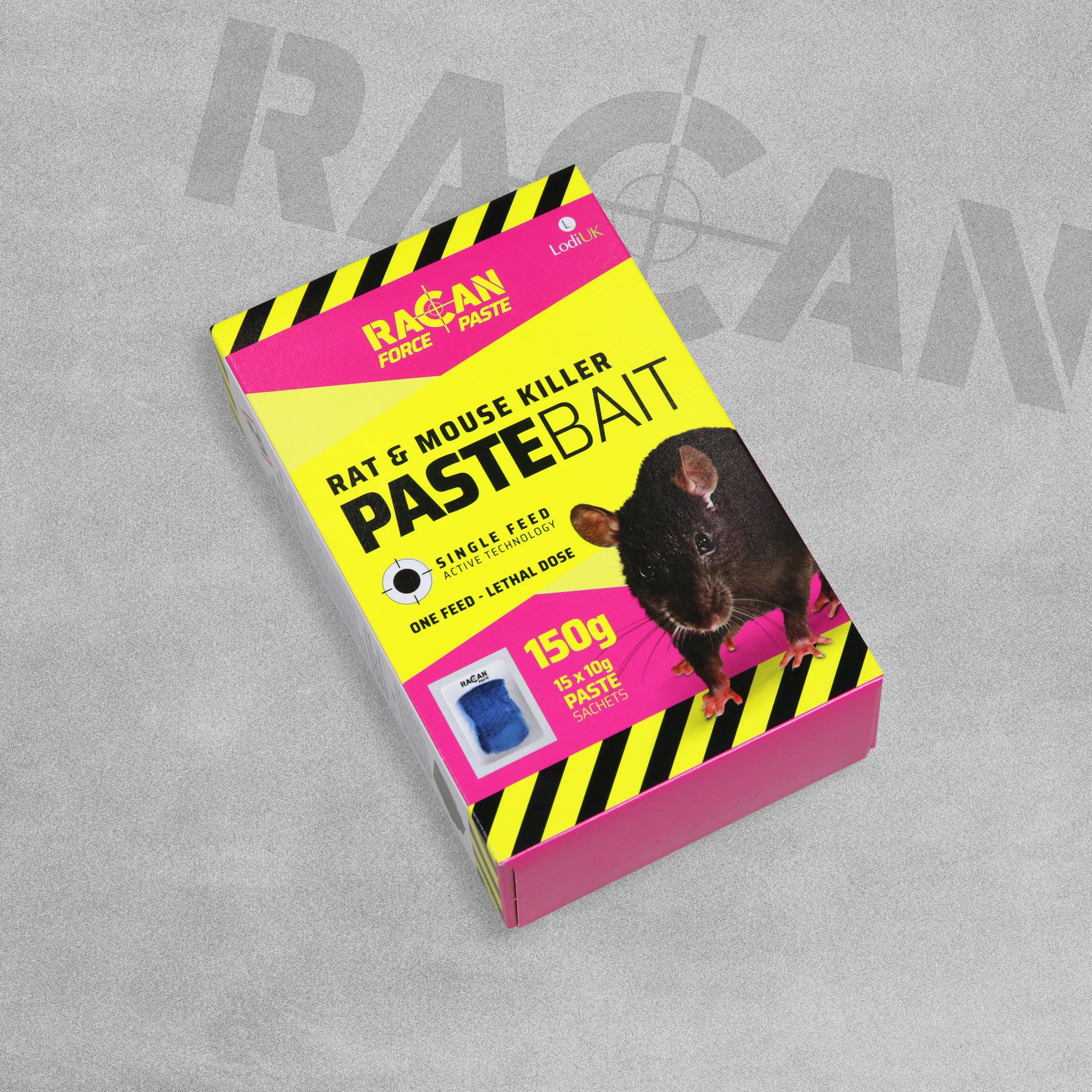 Racan Force Rat & Mouse Killer Pastebait Sachets - 15 x 10g