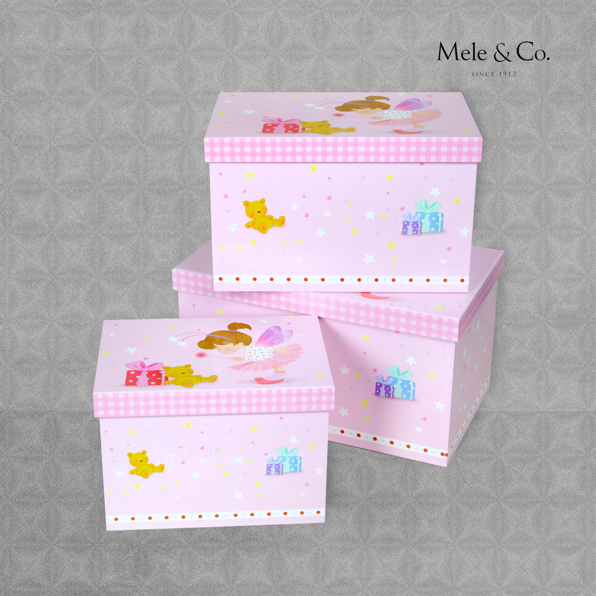 Mele & Co. Fairy Shoe Design Storage Box Set - Pink