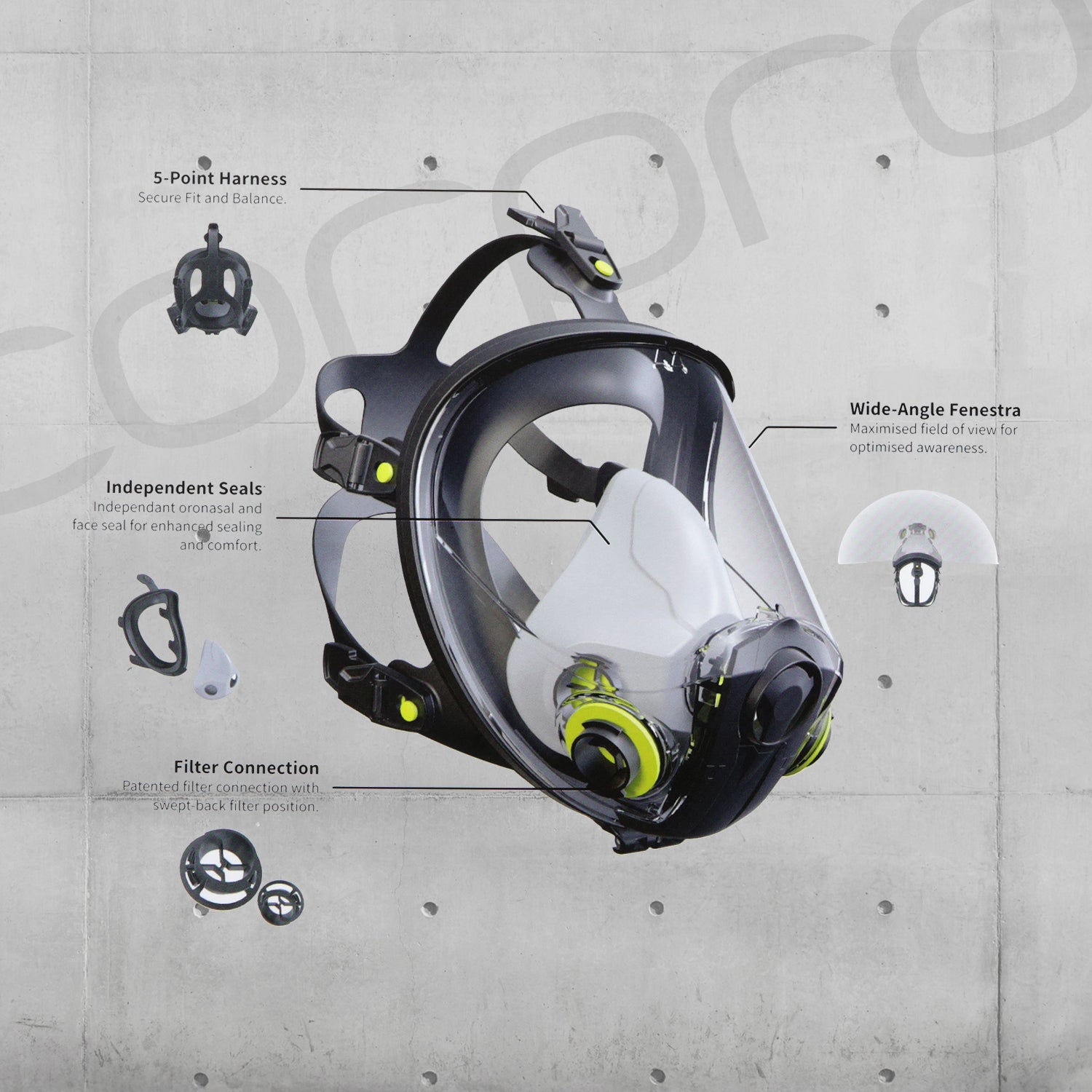 Corpro - Full Face Mask FFM1600 - Small, Medium & Large